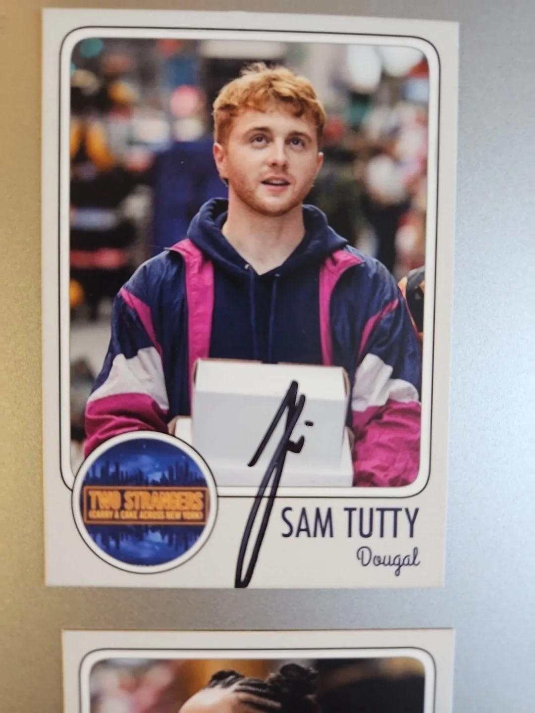 Sam Tutty, Christiani Pitts — Two Strangers Carry A Cake Across New York Signed Custom Cards - 2 Signed Cards, изображение 2