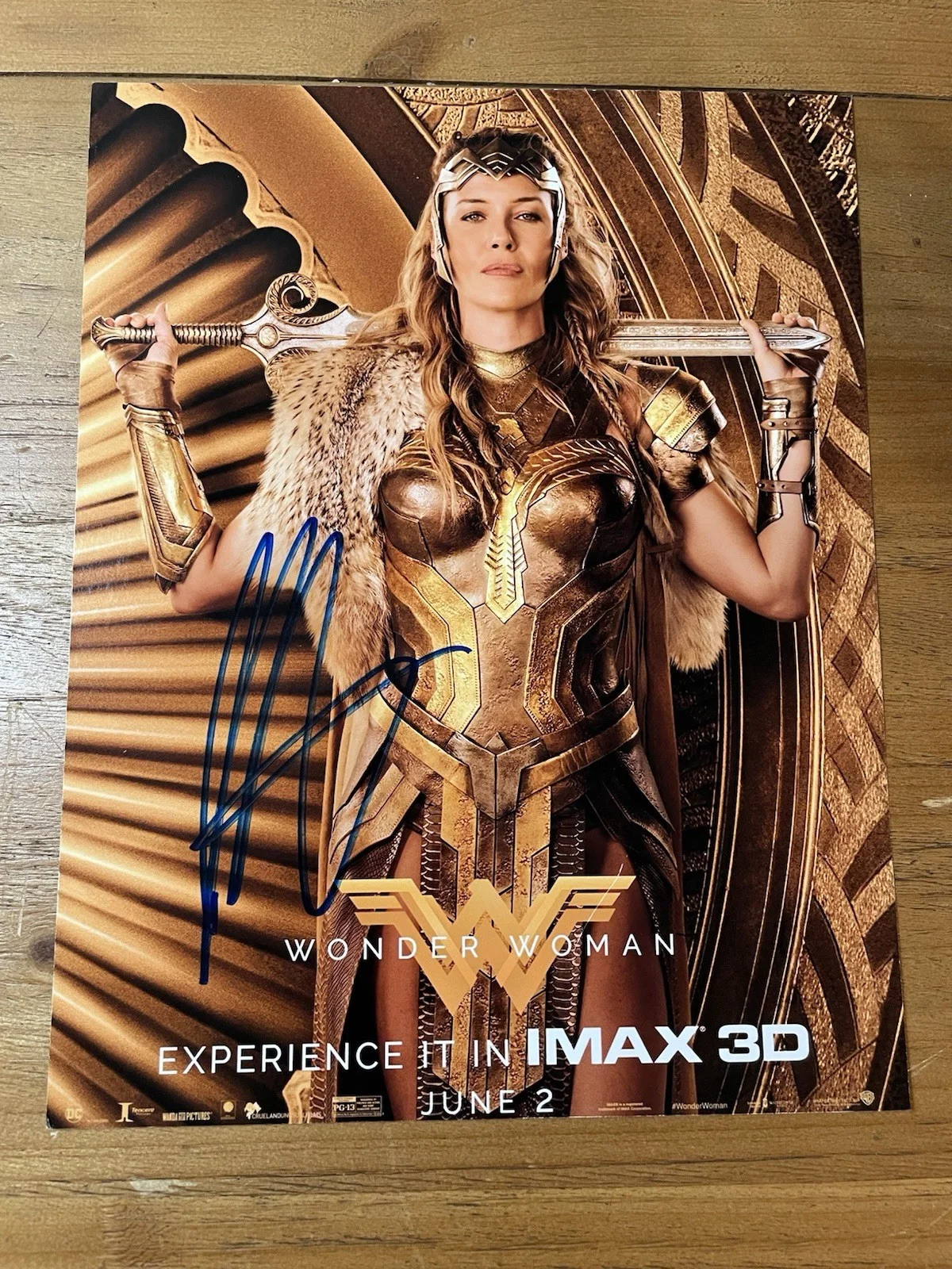 Connie Nielsen — Connie Nielsen Signed Wonder Woman IMAX 3D 8.5x11 Photo