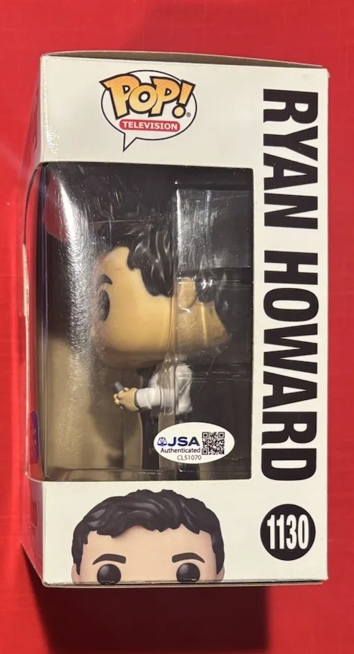 BJ Novak THE OFFICE Ryan Howard Funko POP #1130 Signed Autographed JSA, image 2