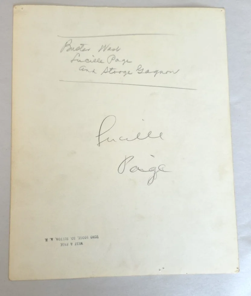 C. 1930s Lucille Page 8x10 Signed Photo Inscribed Actress Vaudeville Film, изображение 2