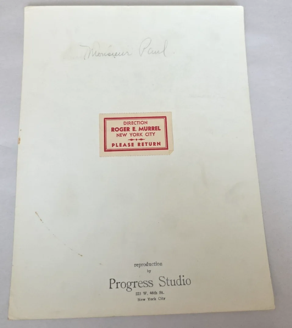 C. 1940s Paul Nolan Monsieur Paul Signed 8 X 10 Photo Inscribed Auto Performer, изображение 2