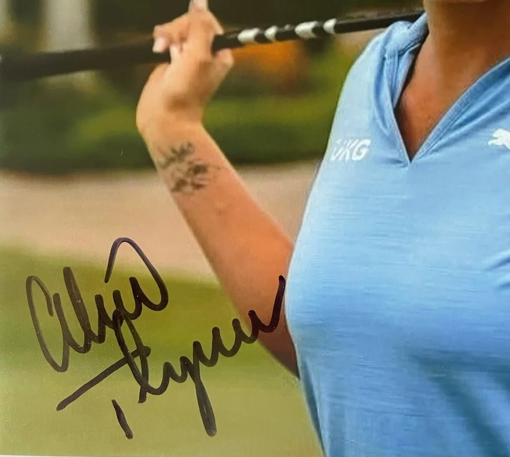Alexis Thompson — Alexis Lexi Thompson Authentic Hand Signed 8x10 Photo Autograph Golfer, LPGA, изображение 2
