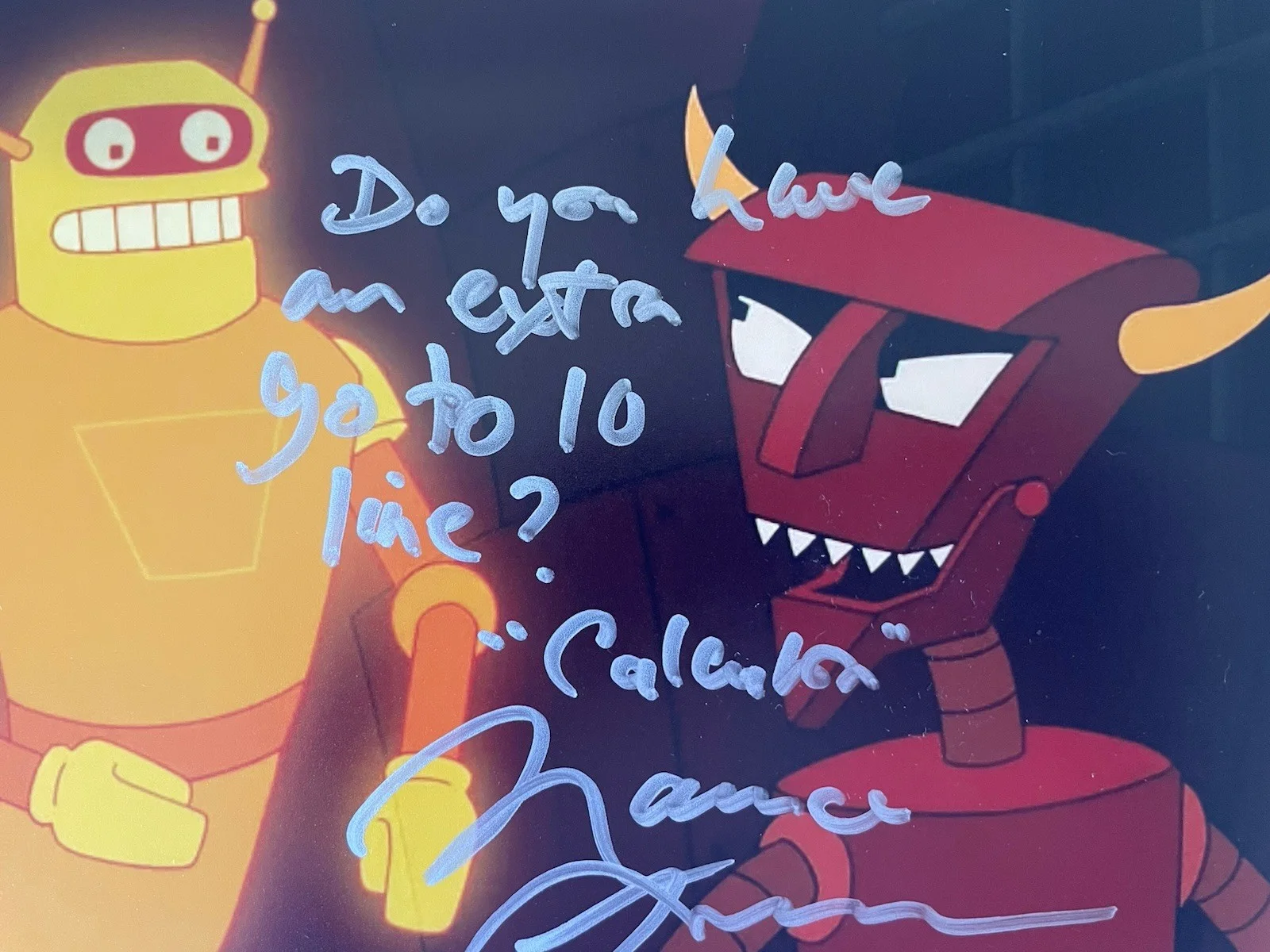Maurice Lamarche Authentic Signed 8x10 Authentic, Futurama Calculon, изображение 3