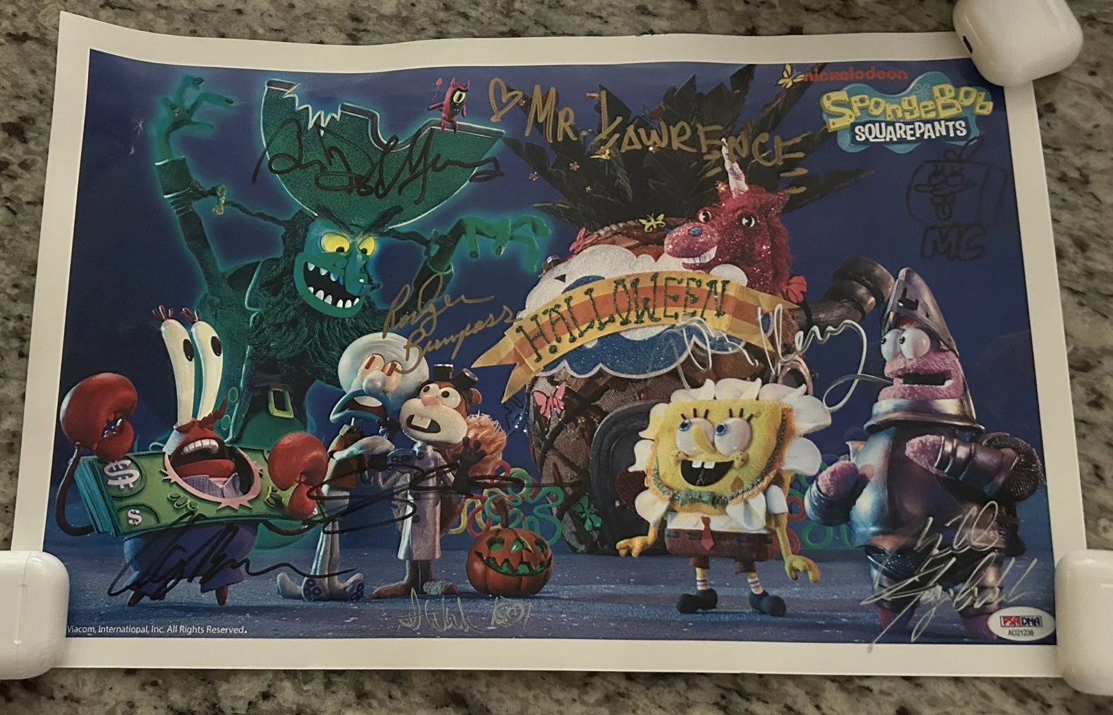 RODGER BUMPASS, BILL FAGERBAKKE, TOM KENNY — 2017 SDCC SPONGEBOB CAST SIGNED AUTO 11X17 POSTER BOO-KINI BOTTOM PSA AUTHENTIC!, image 4