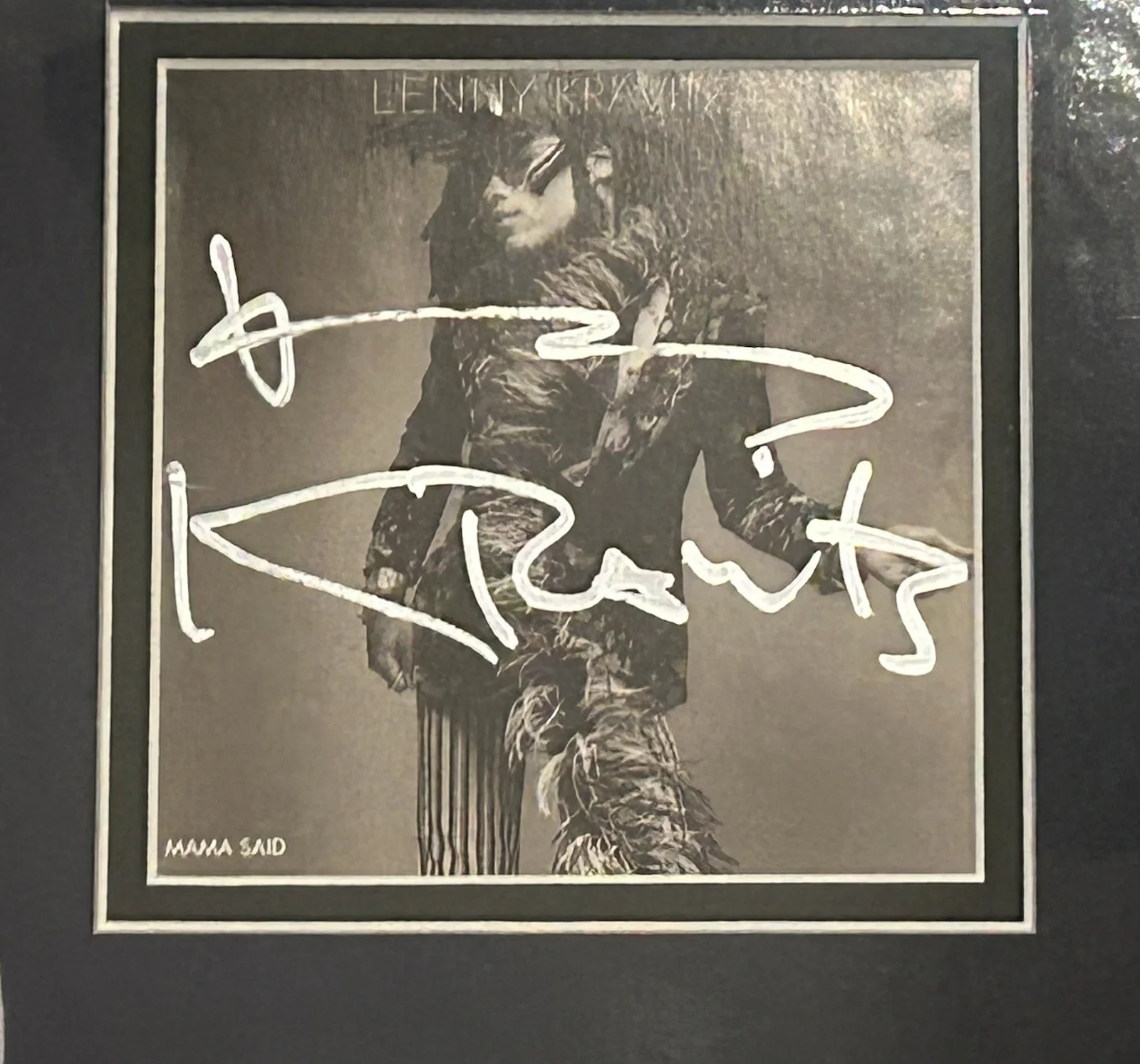 Lenny Kravitz Signed CD Autographed Framed Photo 23x27, image 3