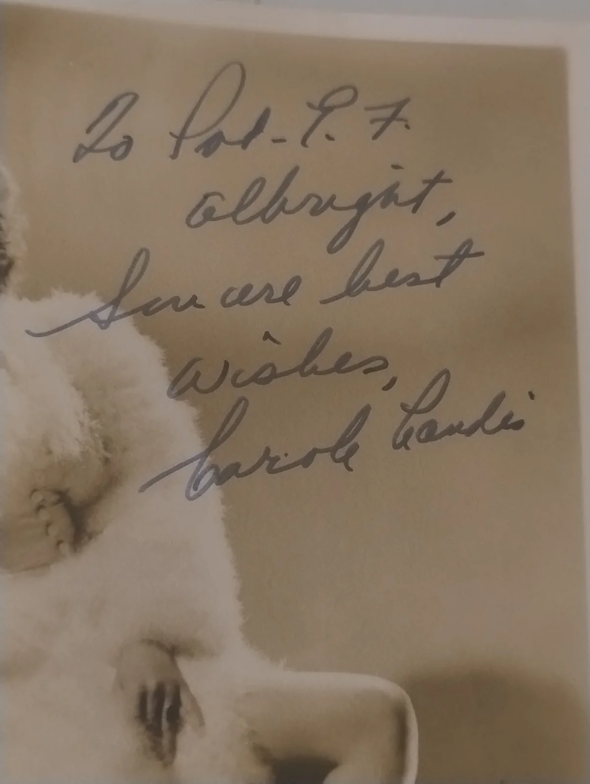 Carole Landis — Stunning Carole Landis Signed 5X7 Photo Matte Finish Inscribed, изображение 3