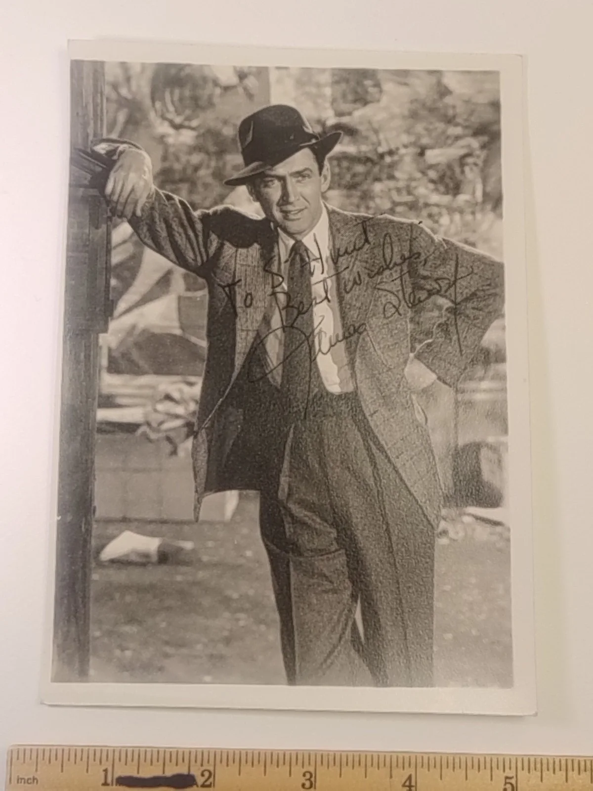 jimmy Stewart — Uncommon Early James Jimmy Stewart Vintage Autographed 5X7 Photo 40s/50s, изображение 2