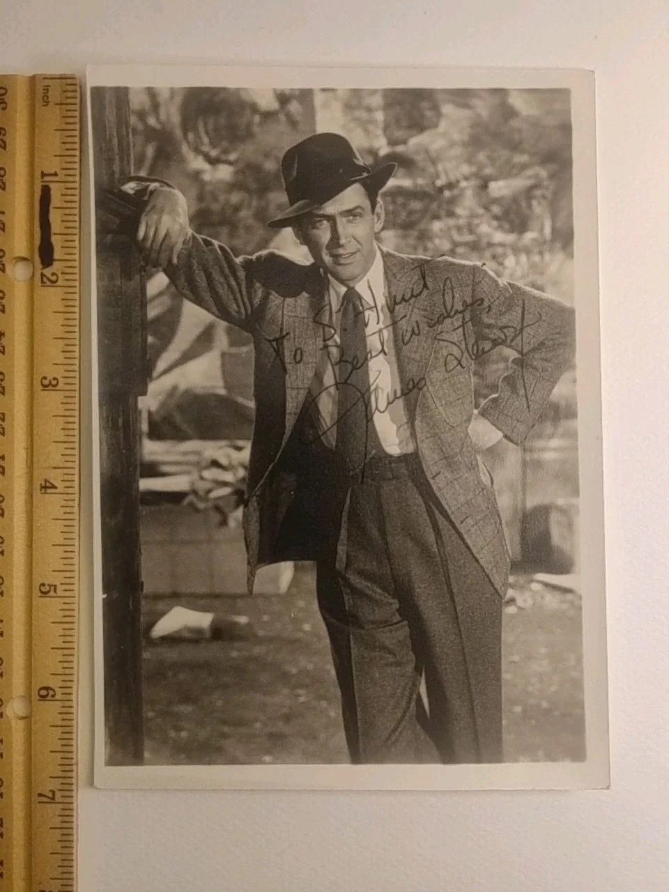 jimmy Stewart — Uncommon Early James Jimmy Stewart Vintage Autographed 5X7 Photo 40s/50s, изображение 4