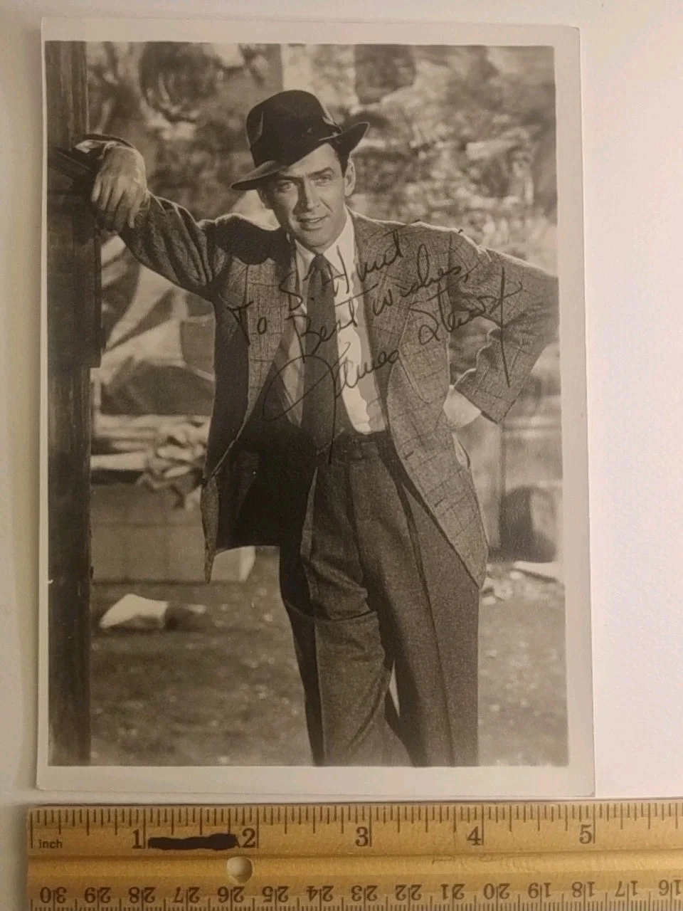 jimmy Stewart — Uncommon Early James Jimmy Stewart Vintage Autographed 5X7 Photo 40s/50s, изображение 5