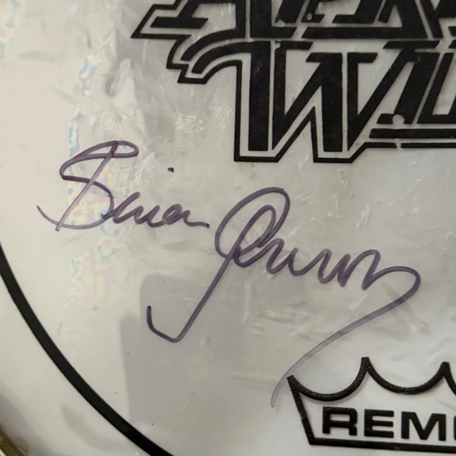 Myles Goodwyn, Brian Greenway. Richard Lanthier, Roy Nochol — April Wine SIGNED Drumhead Myles Goodwyn +3 CONCERT USED & AUTOGRAPHED Rare Rock, изображение 4