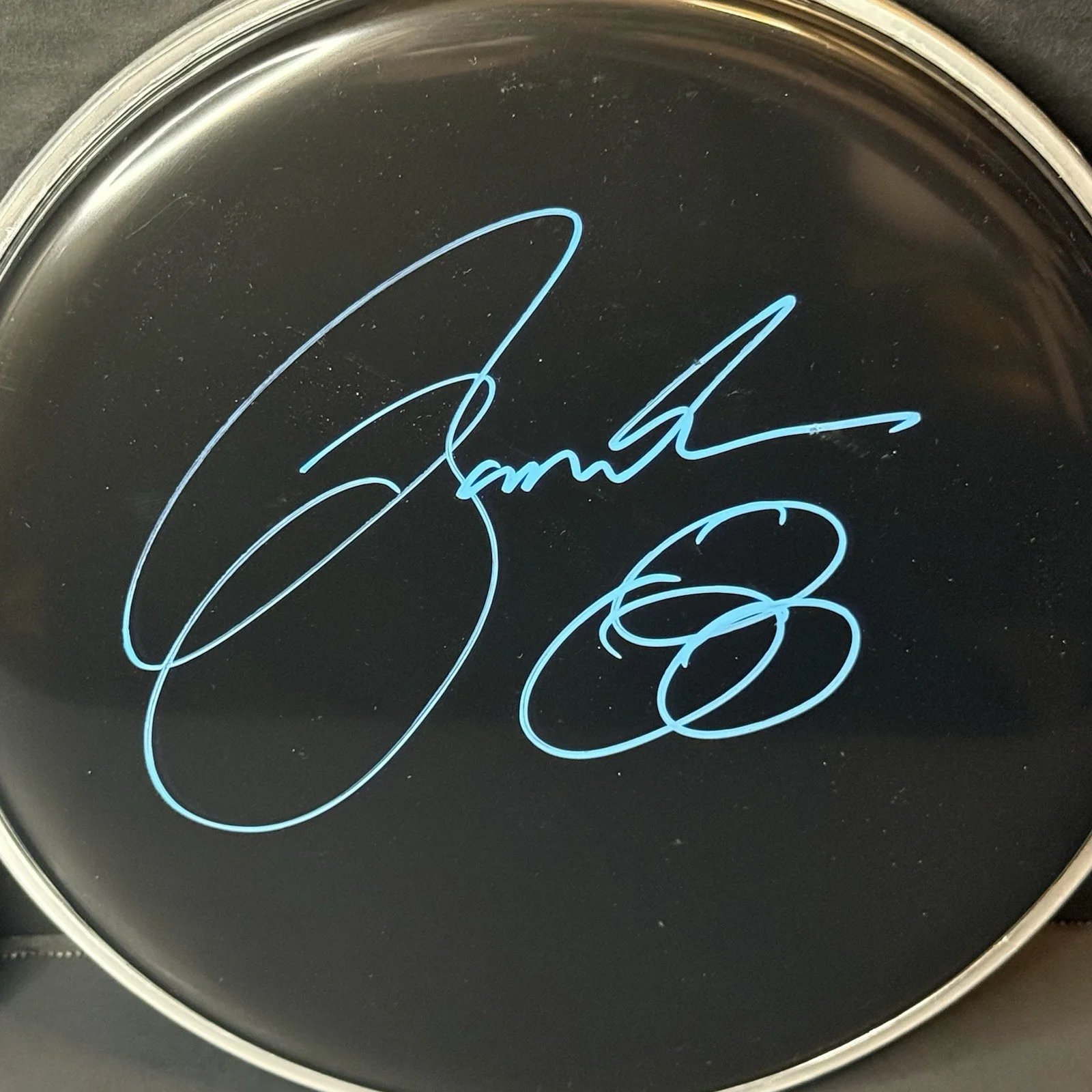 Jason Bonham Signed 10 In Drumhead Autographed Led Zeppelin Experience Proof JSA, image 2