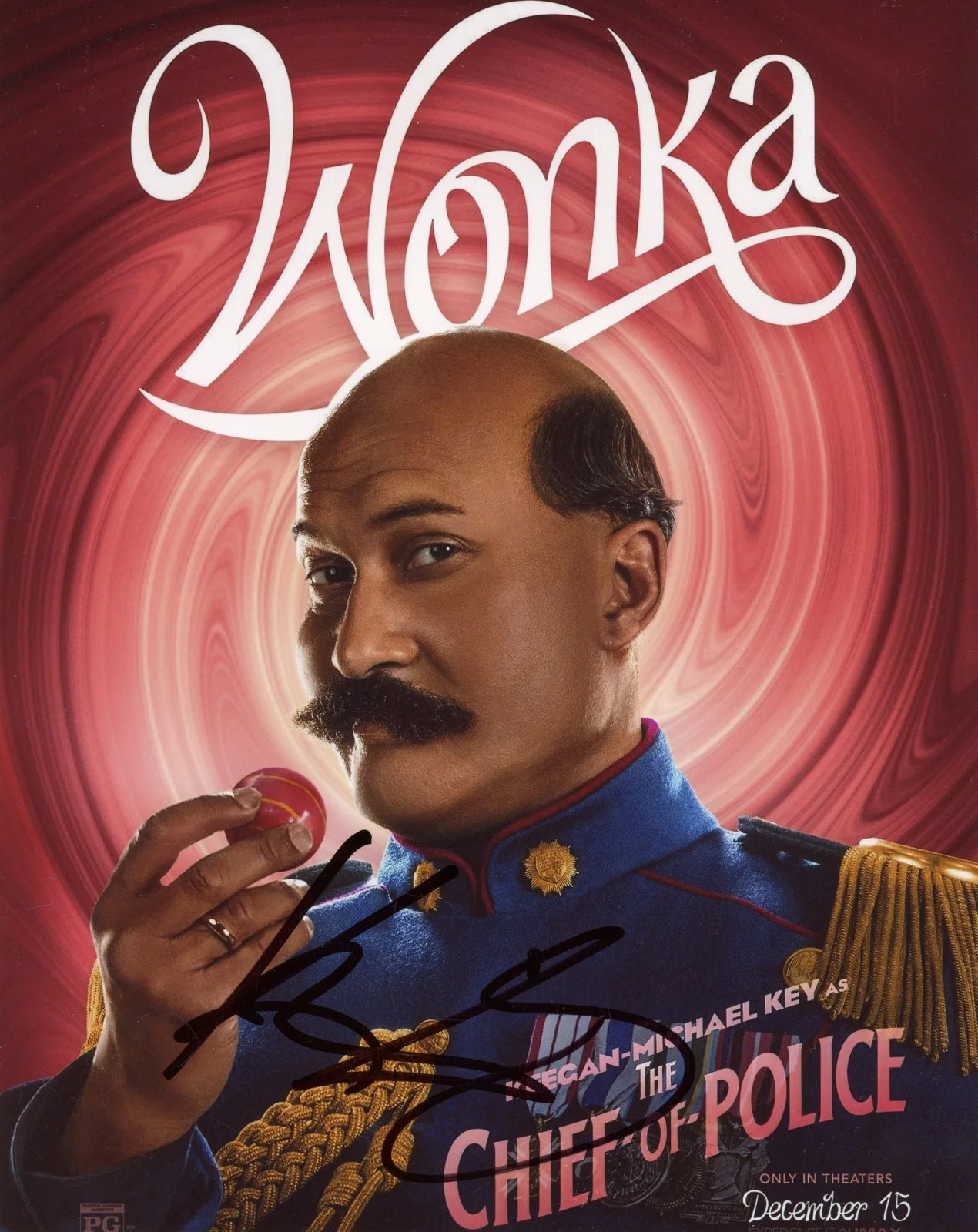 Keegan-Michael Key — Keegan-Michael Key Signed WONKA 'Chief of Police' 8x10 Photo EXACT Proof ACOA I, изображение 2