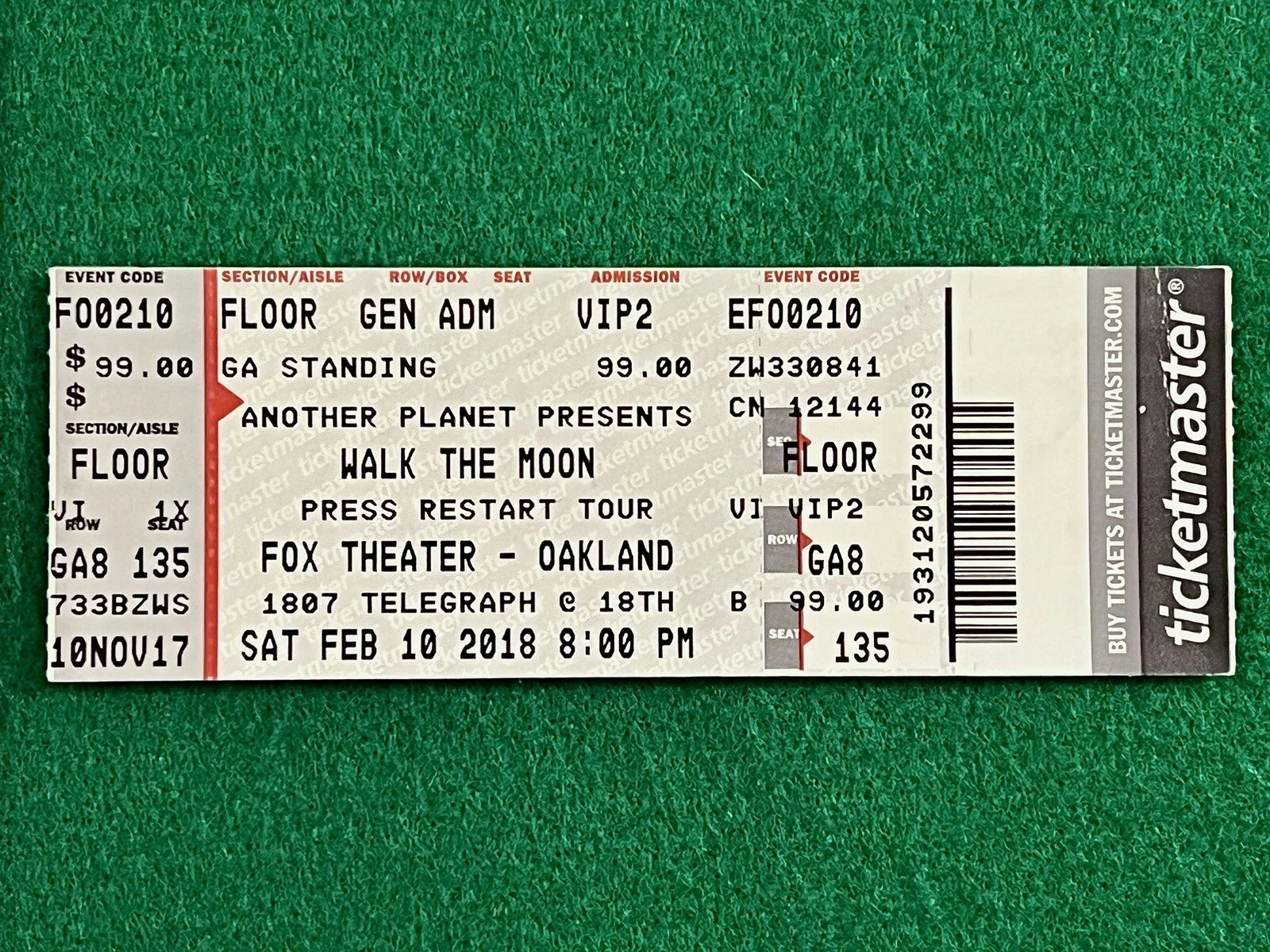 WALK THE MOON Signed POSTER & Concert TICKET 2018 Press Restart TOUR Autograph, image 5