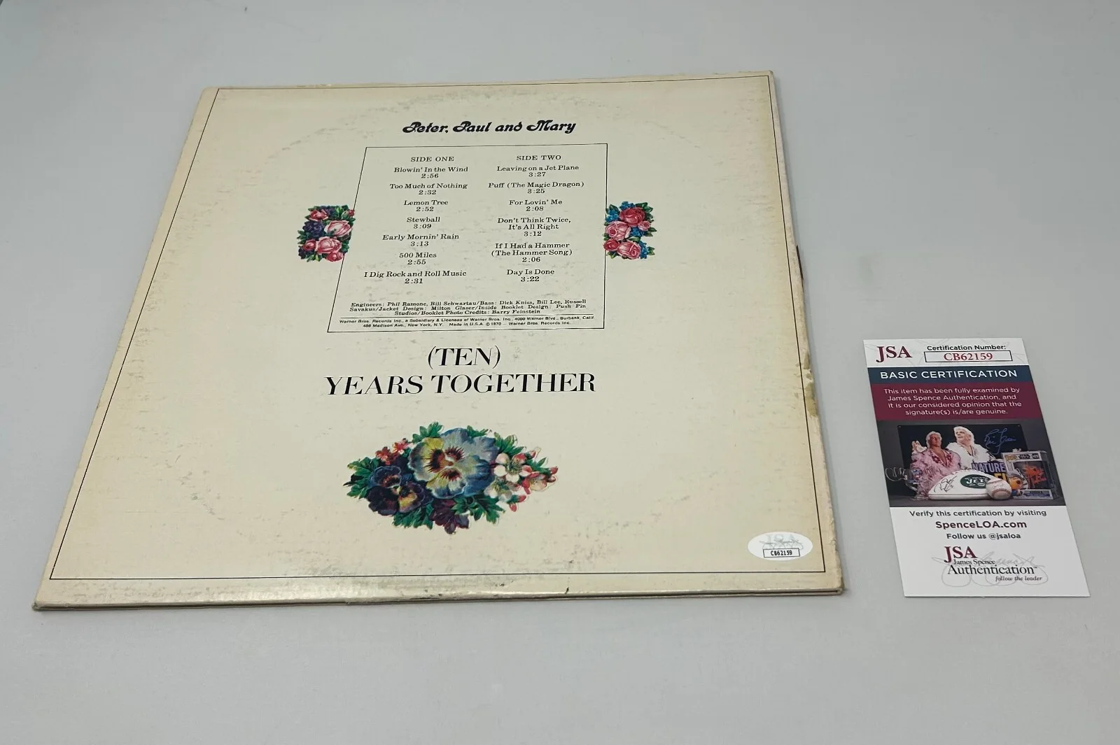 Paul Stookey signed The Best of Peter Paul and Mary Album JSA COA, изображение 2