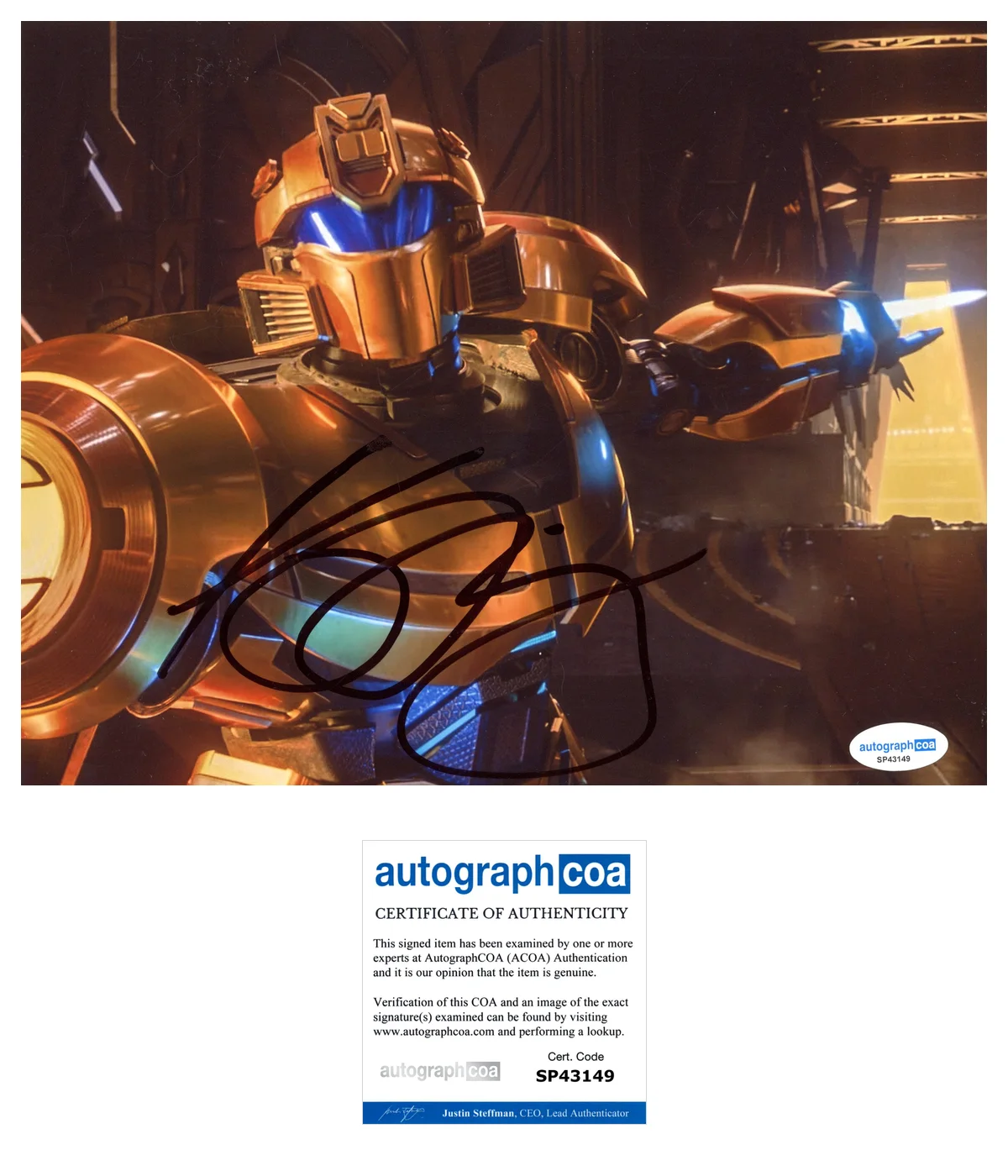 Keegan-Michael Key — Keegan-Michael Key Signed TRANSFORMERS ONE Bumblebee 8x10 Photo PROOF ACOA F