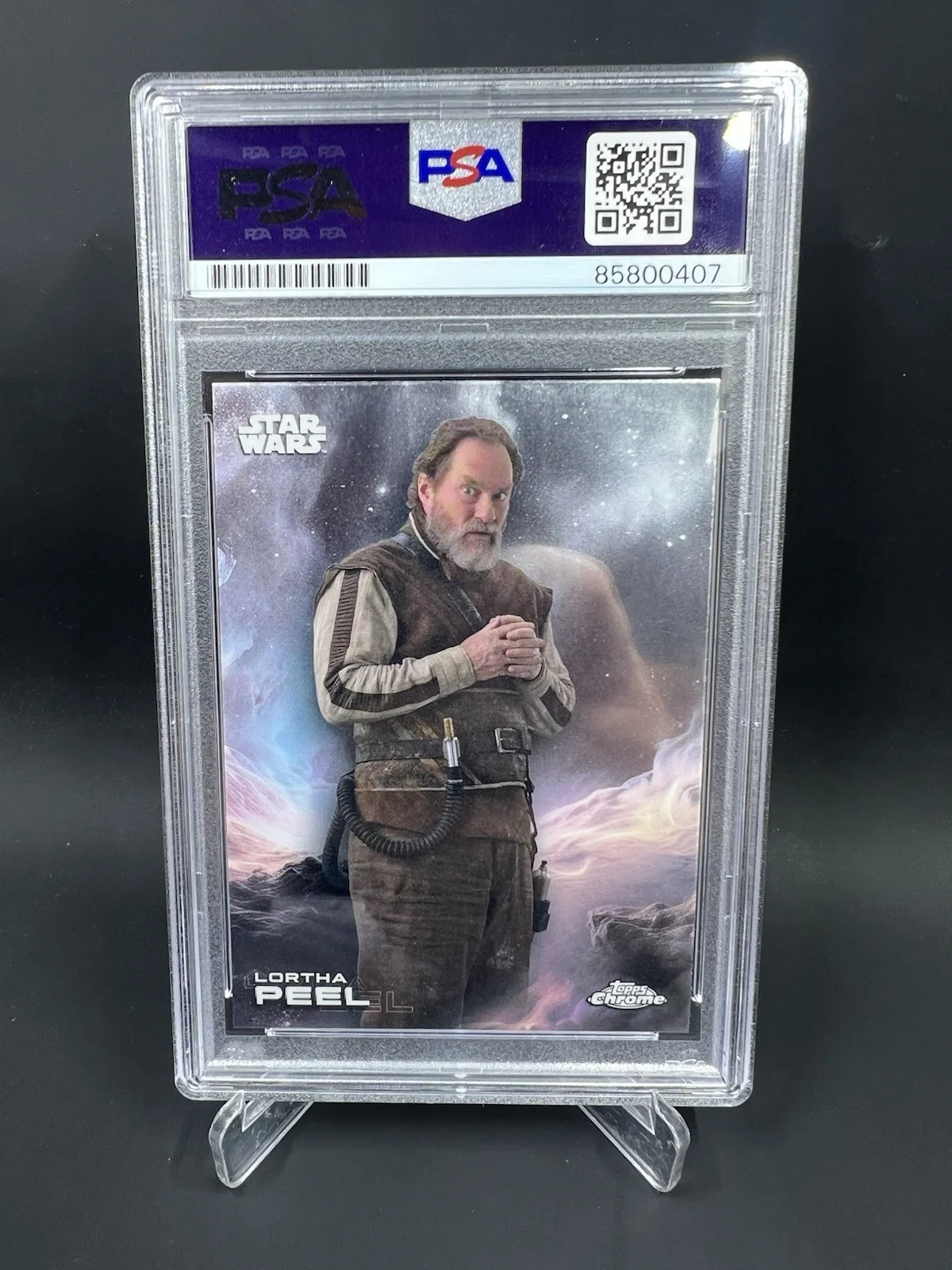 Stephen Root — Stephen Root Signed 2025 Topps Chrome Star Wars Lortha Peel IP Auto PSA/DNA, image 2