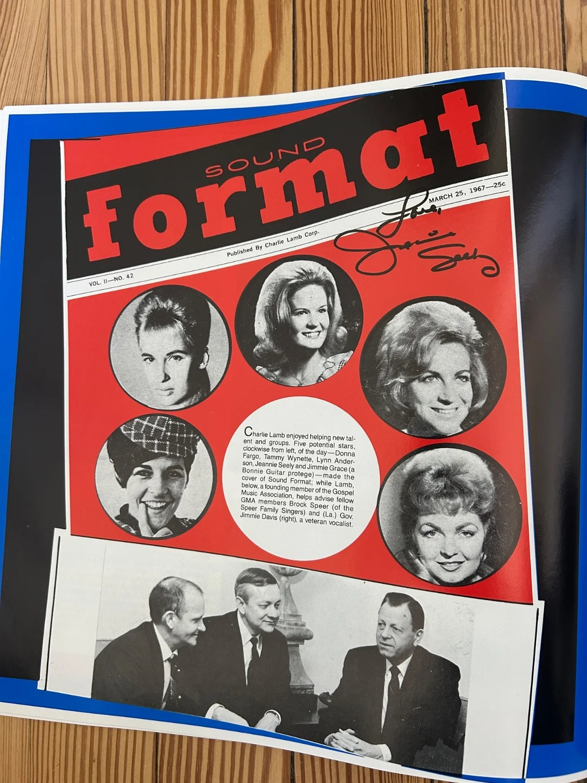Signed Charlie Lamb Jeannie Sealy Charlie Louvin Grandpa Jones Skeeter Davis, изображение 5