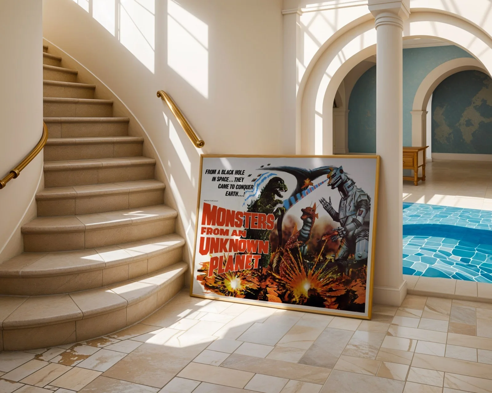 Monsters From An Unknown Planet - 1975 Monster Restored 30" x 40" UK Quad Poster, изображение 4
