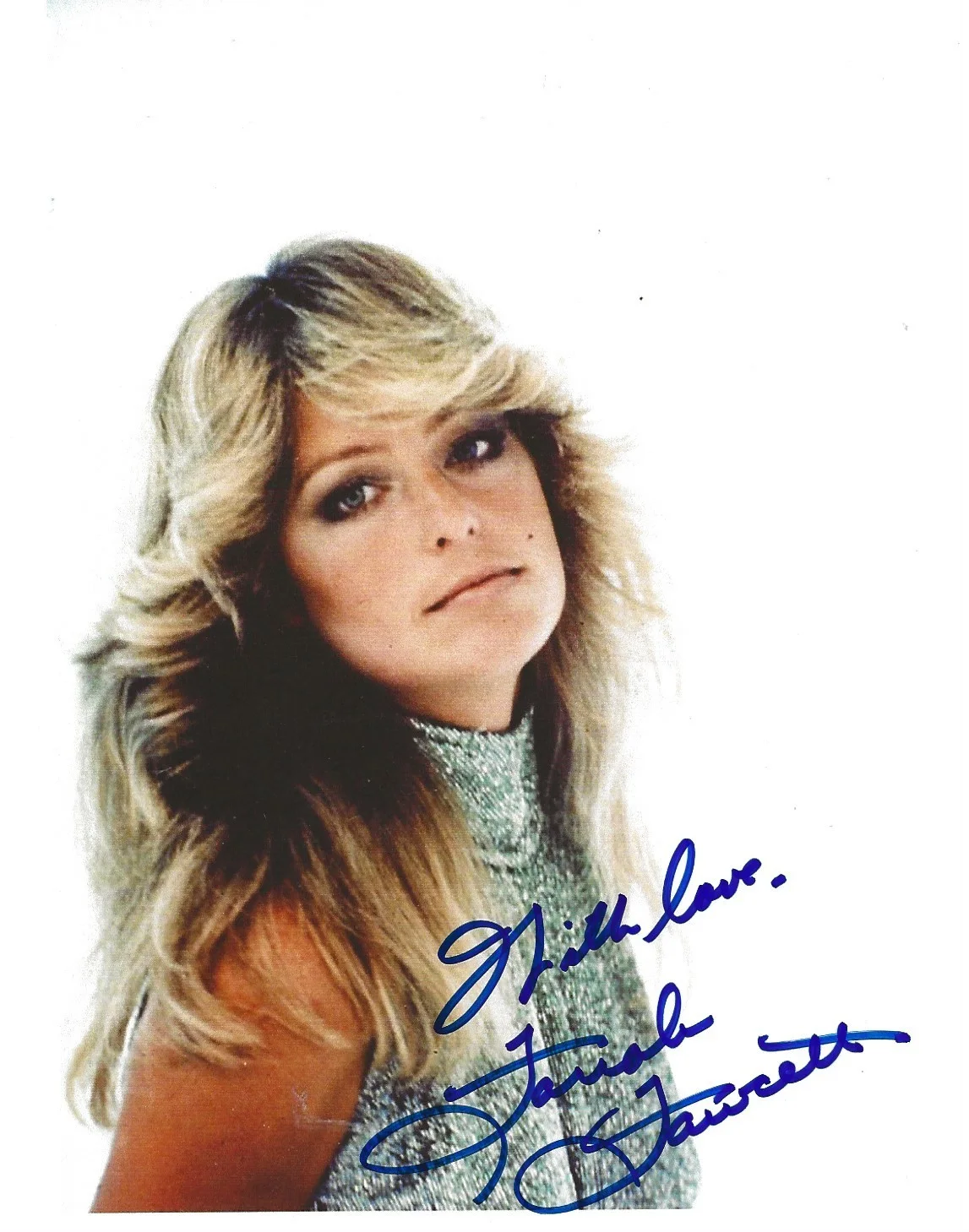 Farrah Fawcett — Farrah Fawcett Original Signed Photo Autograph w/ COA - Charlie's Angels, 1970s