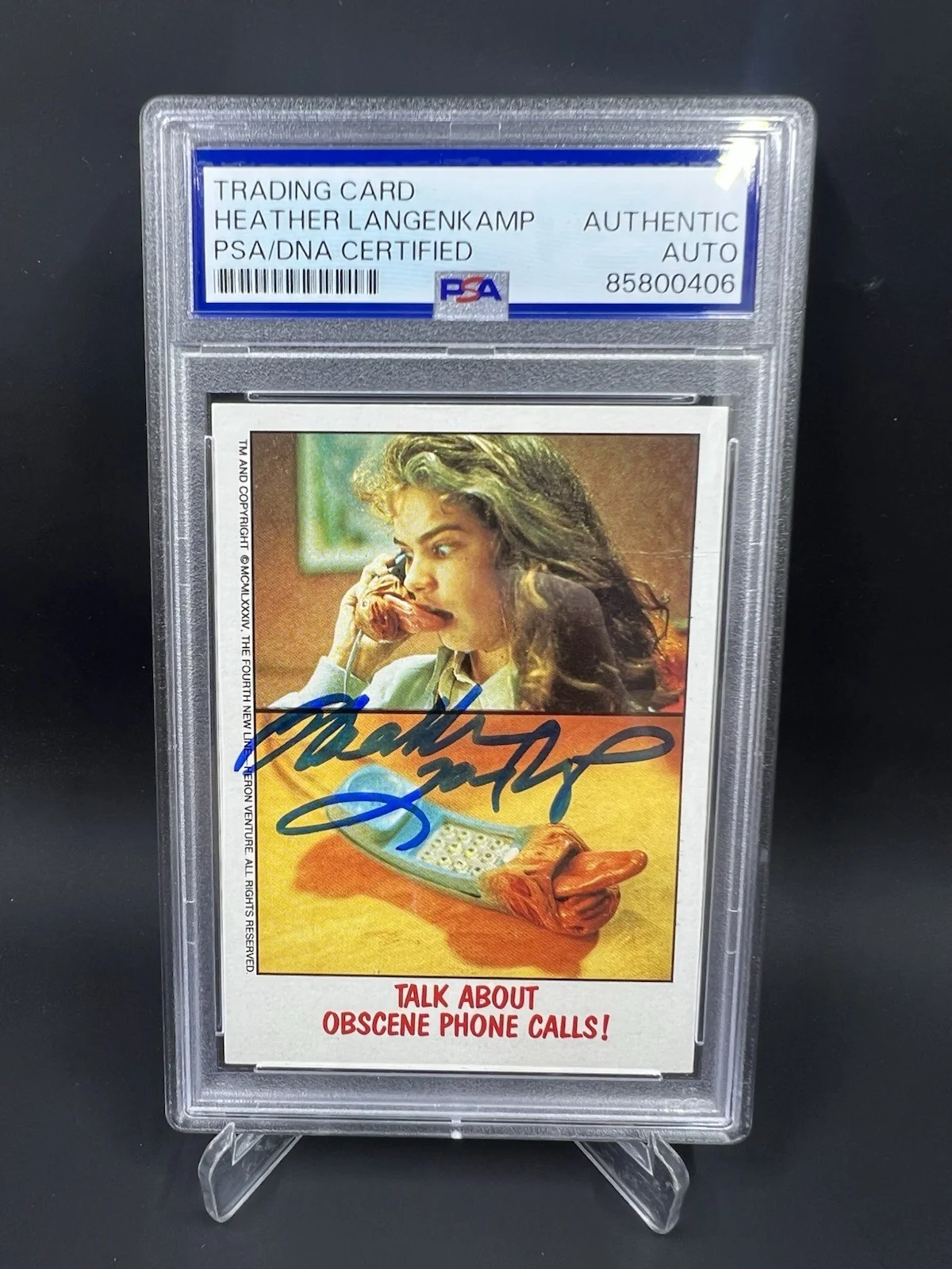 Heather Langenkamp — Heather Langenkamp Signed 1988 Topps Fright Flicks PSA/DNA Nightmare On Elm St