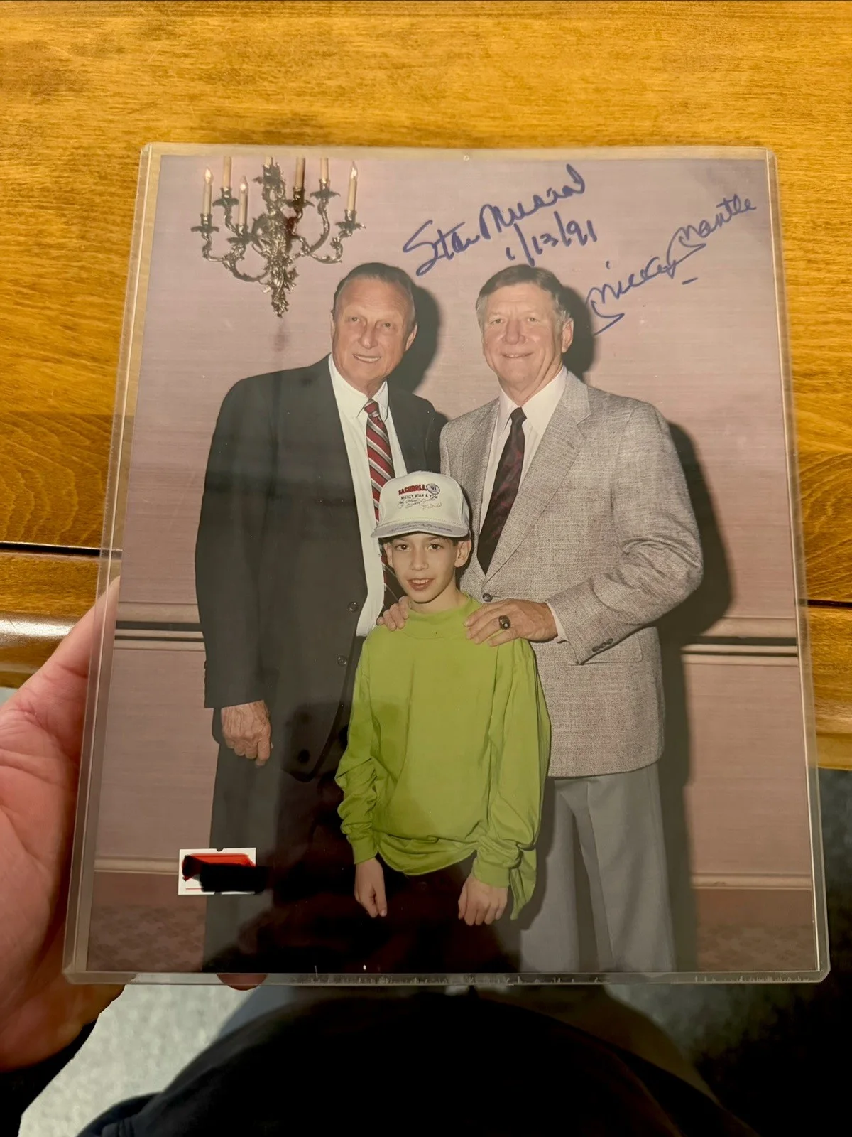Stan Musial, Mickey Mantle — Stan Musial & Mickey Mantle Original Autographed Photograph