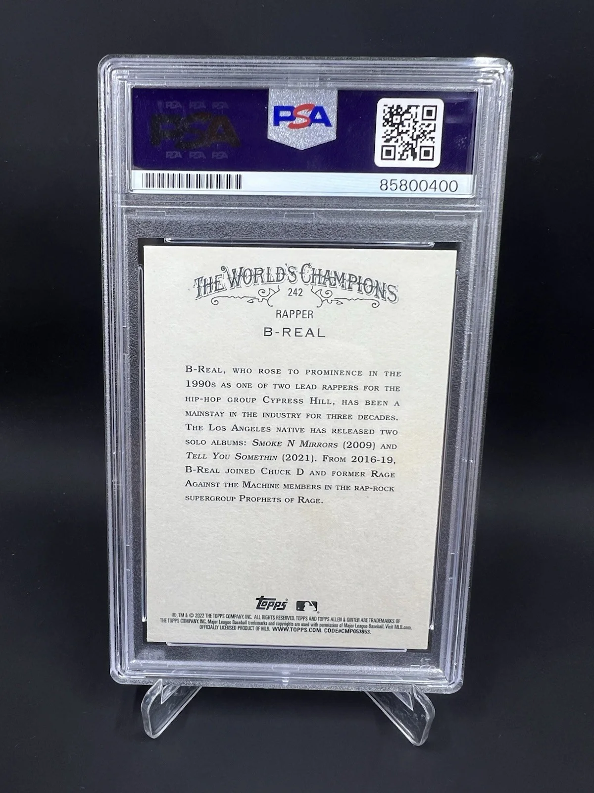 B Real Signed 2022 Topps Allen & Ginter IP Auto PSA/DNA Cypress Hill Rap Hip Hop, изображение 2