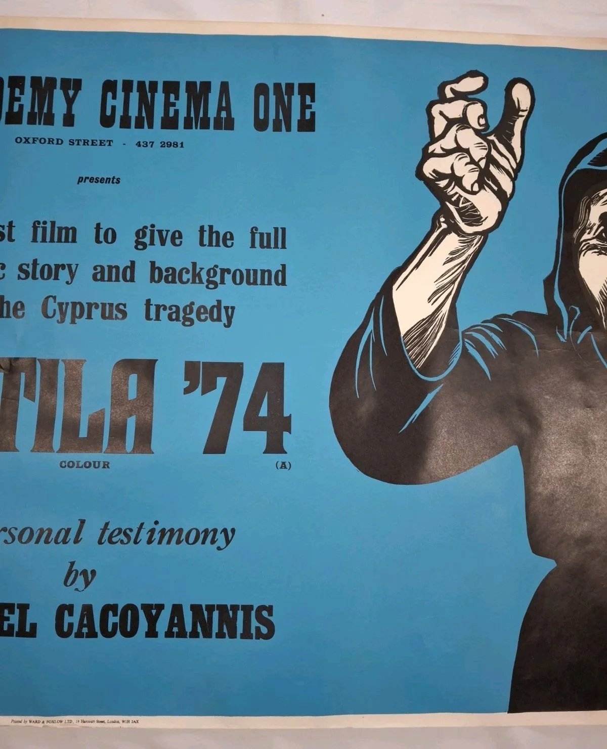 Atila '74 Academy Cinema Original Rolled Movie Poster Quad Peter Strausfeld, изображение 3