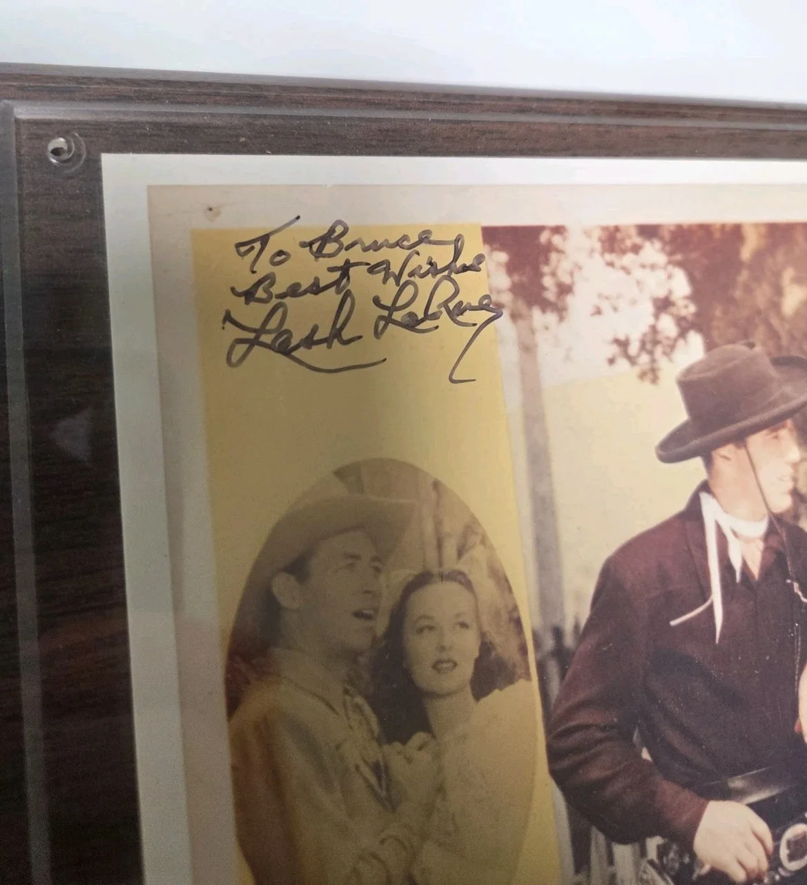 Lash La Rue, Jennifer Holt, Eddie Dean — SONG OF OLD WYOMING MOVIE CAST - INSCRIBED PHOTOGRAPH SIGNED WITH CO-SIGNERS, изображение 2