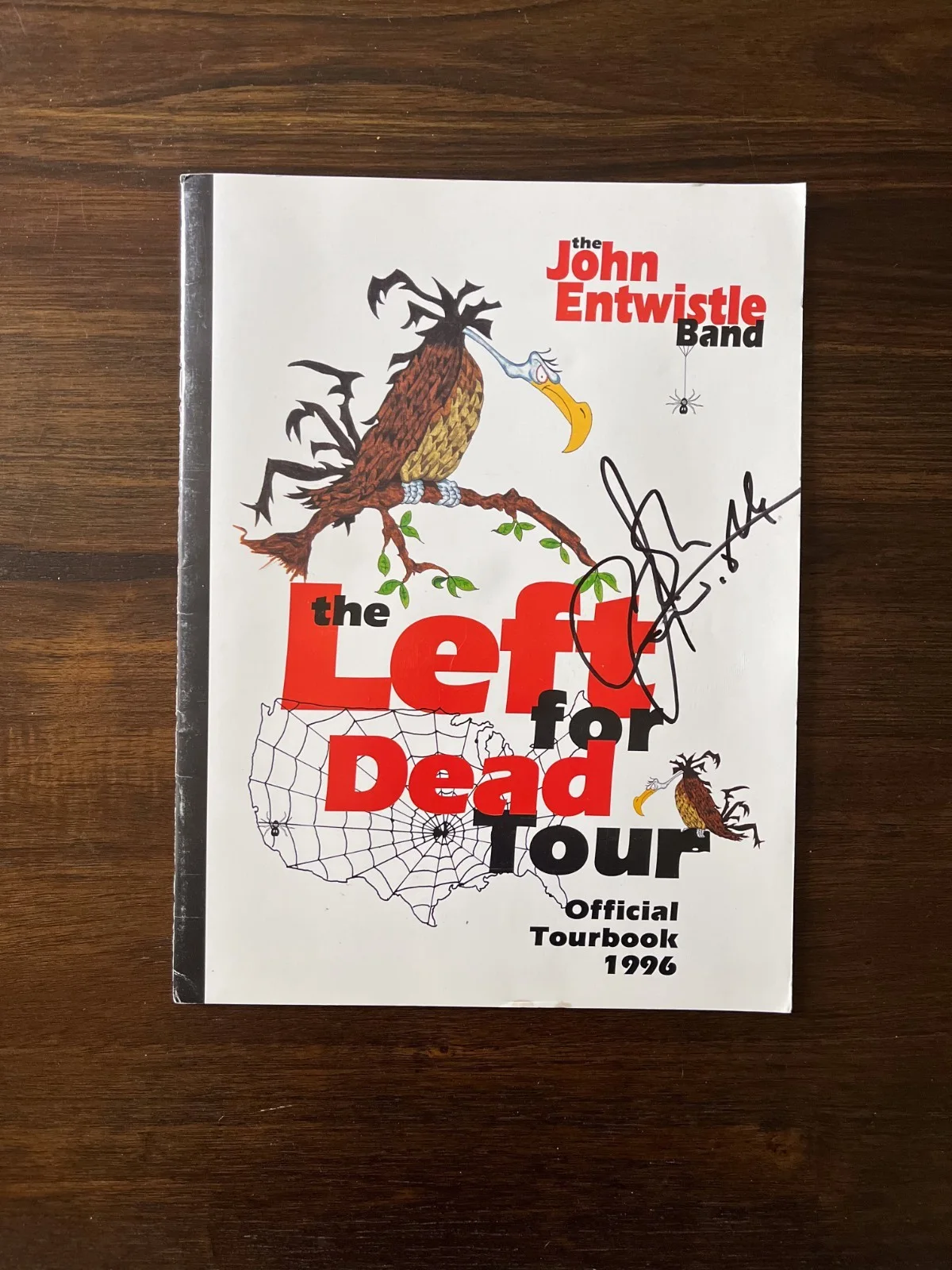 Signed John Entwistle 1996 Left For Dead Tour Program w/ COA, image 2