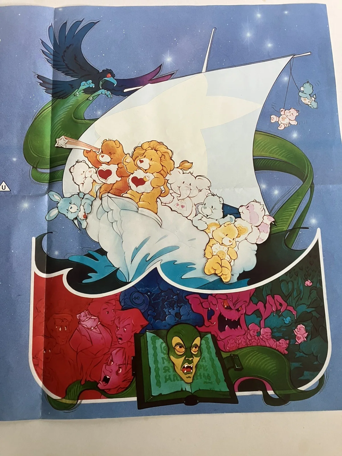 CARE BEARS MOVIE - ESCAPE TO WITCH MOUNTAIN (1985) vhs store A2 poster, изображение 2