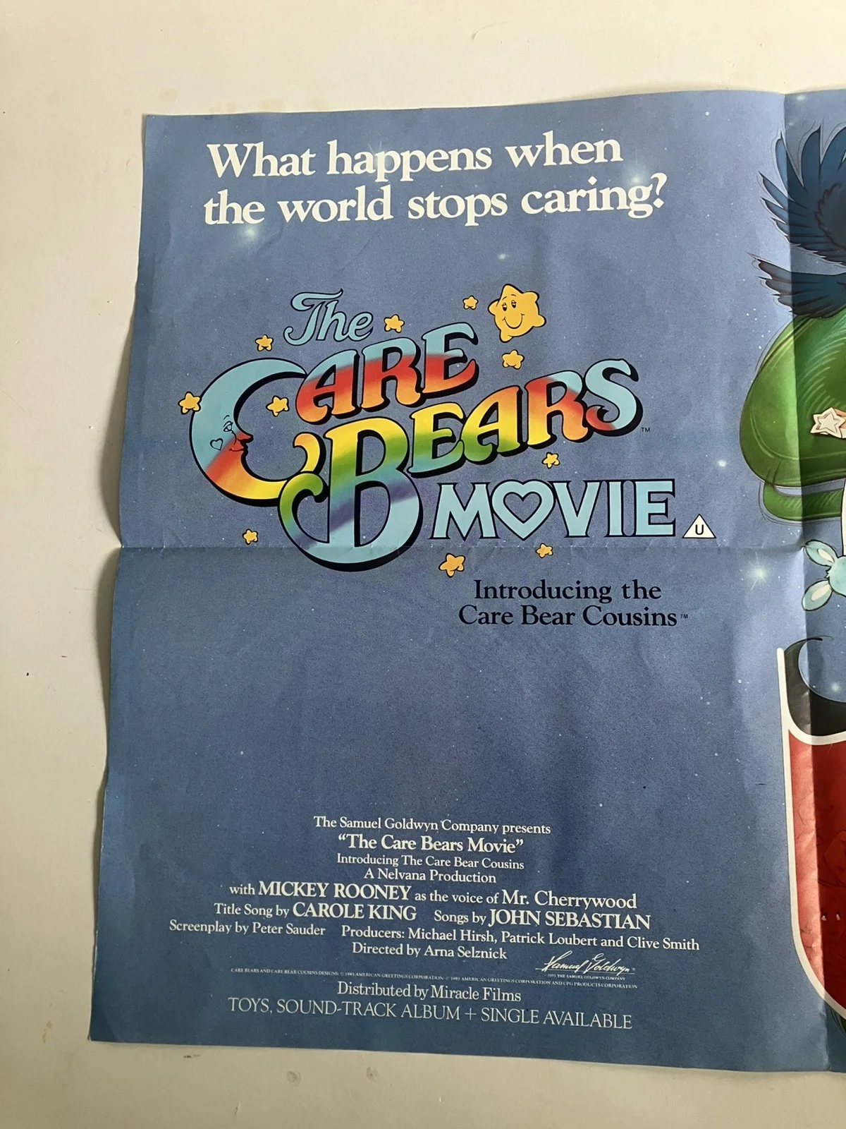 CARE BEARS MOVIE - ESCAPE TO WITCH MOUNTAIN (1985) vhs store A2 poster, изображение 3