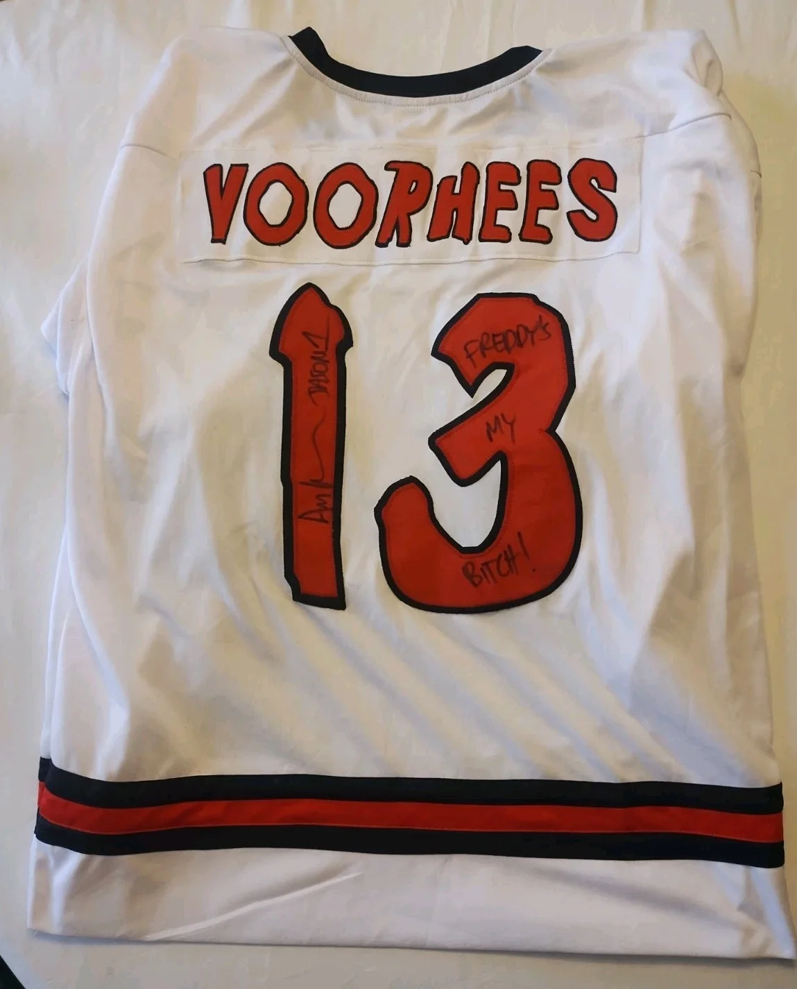 Ari Lehman — Ari Lehman Jason Voorhees Friday The 13th Signed Hockey Jersey Freddy's My Bitch, изображение 3