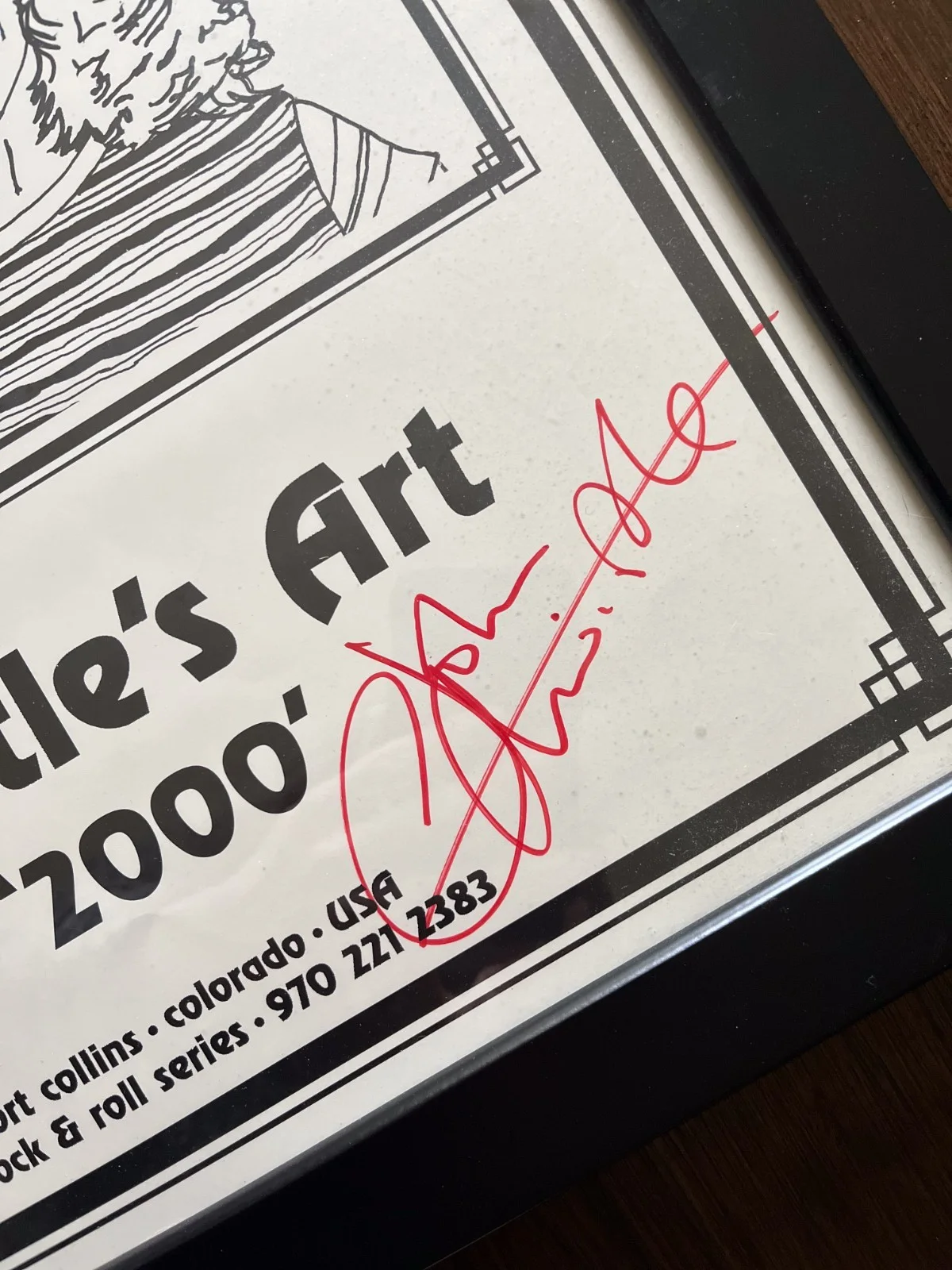 Signed John Entwistle Art Print – The Who ‘2000’ – Framed, image 2