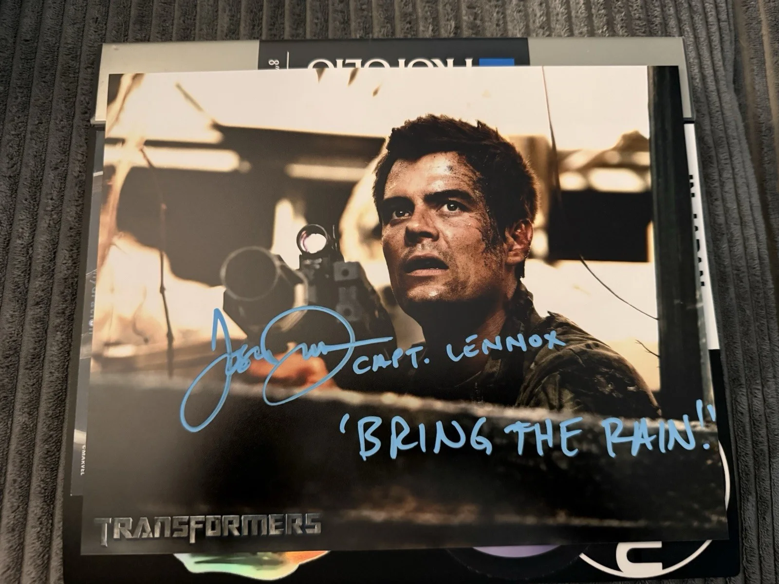 Josh Duhamel — JOSH DUHAMEL Signed "Transformers" 8x10 With Character Name & Quote, image 2