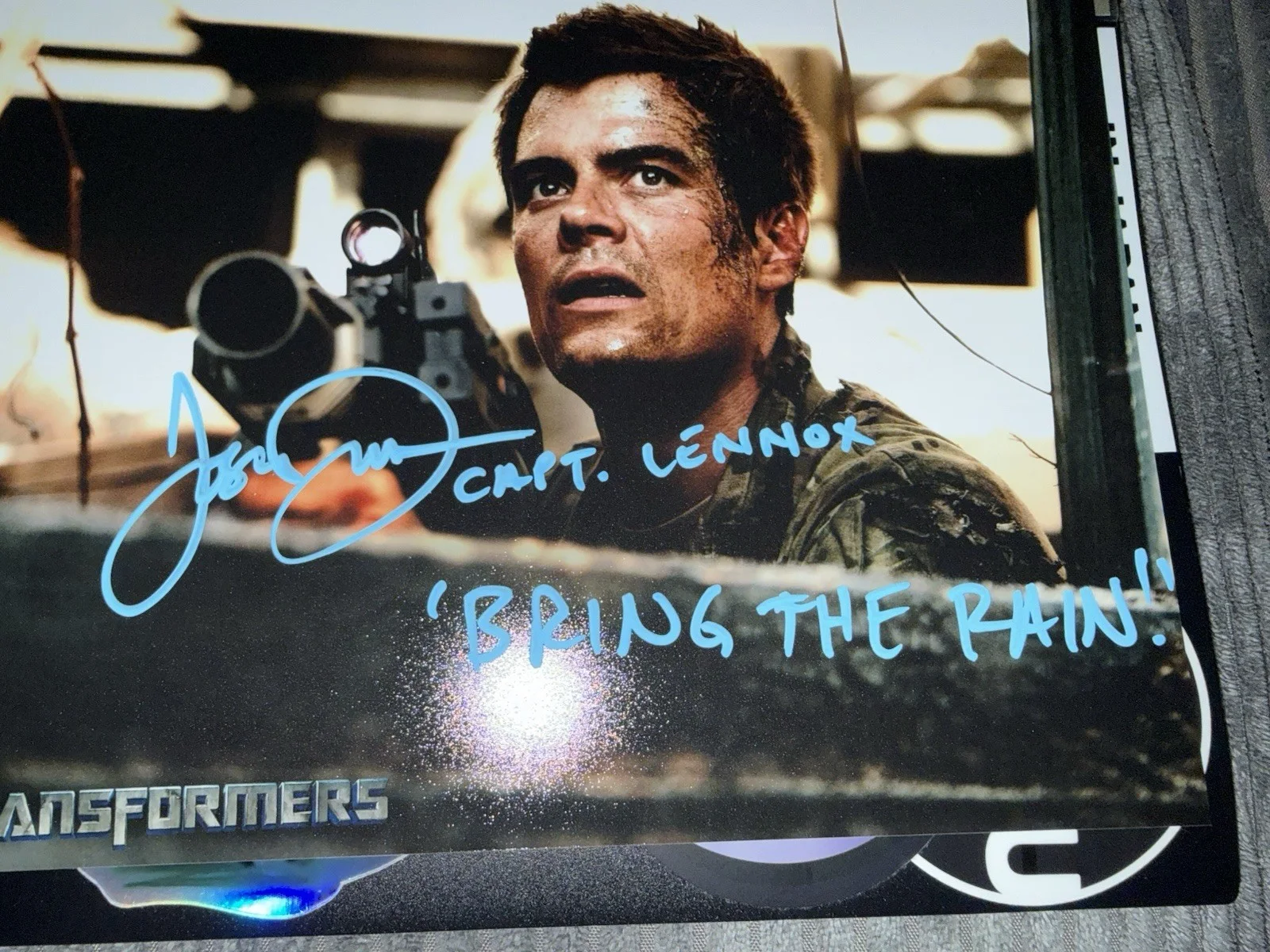 Josh Duhamel — JOSH DUHAMEL Signed "Transformers" 8x10 With Character Name & Quote, image 3