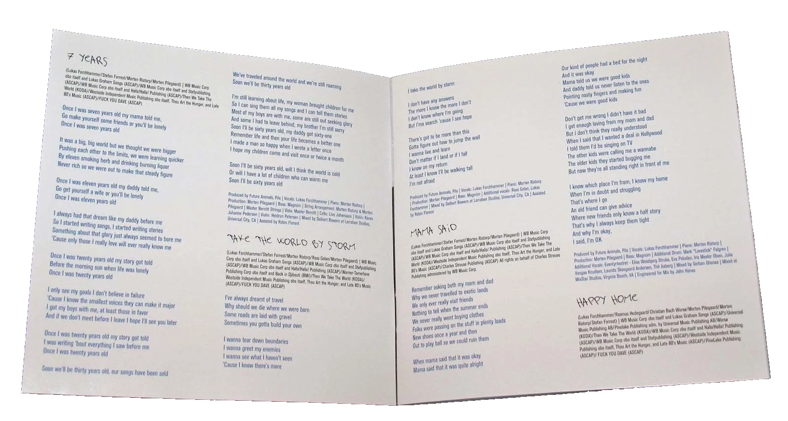 LUKAS GRAHAM BAND — Lukas Graham BAND signed "LUKAS GRAHAM" CD Booklet PROOF Mark Magnus Kasper COA, изображение 4