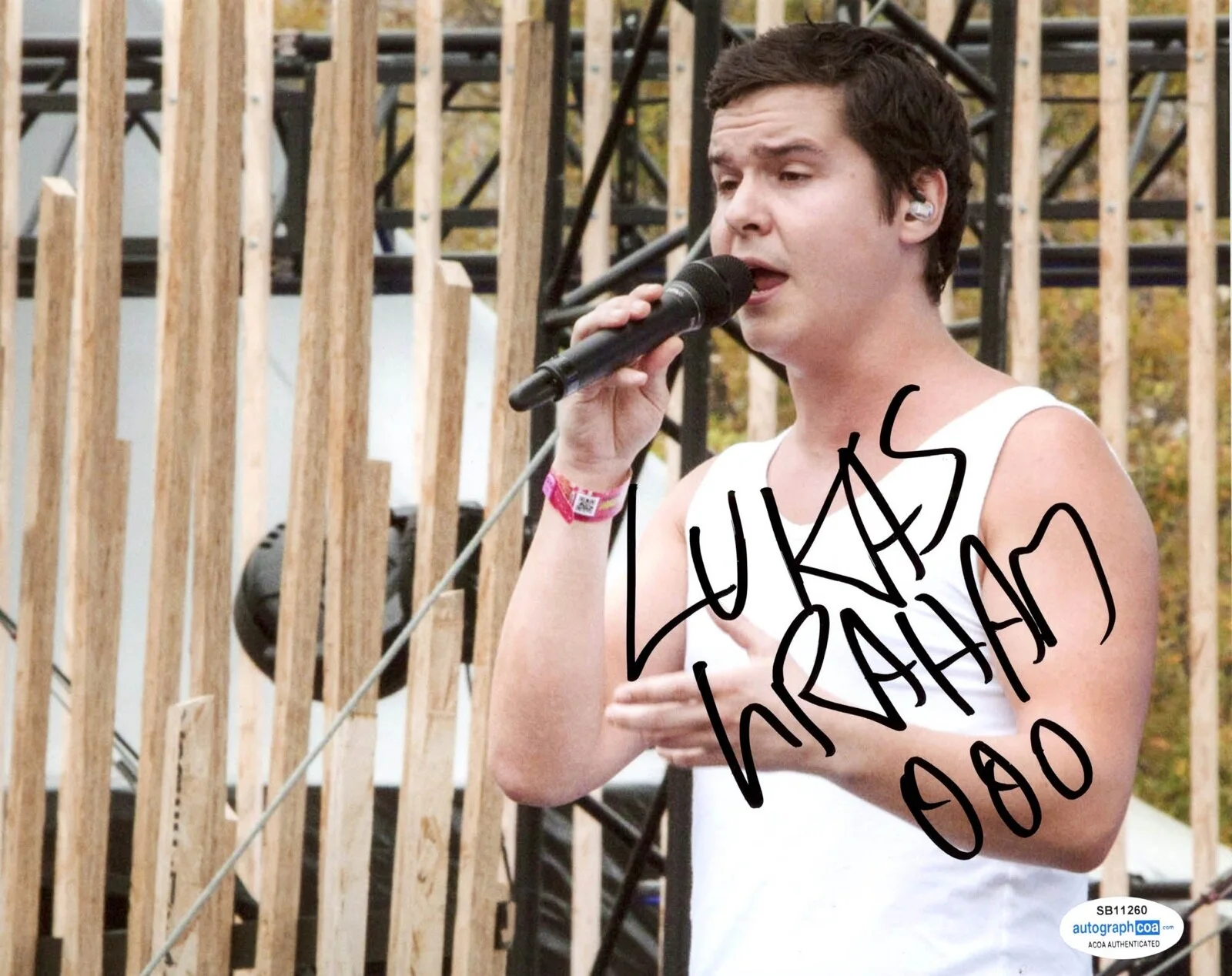 LUKAS GRAHAM — Lukas Graham signed Autographed 8x10 Photo b MAMA SAID Singer 7 Years ACOA COA, изображение 3