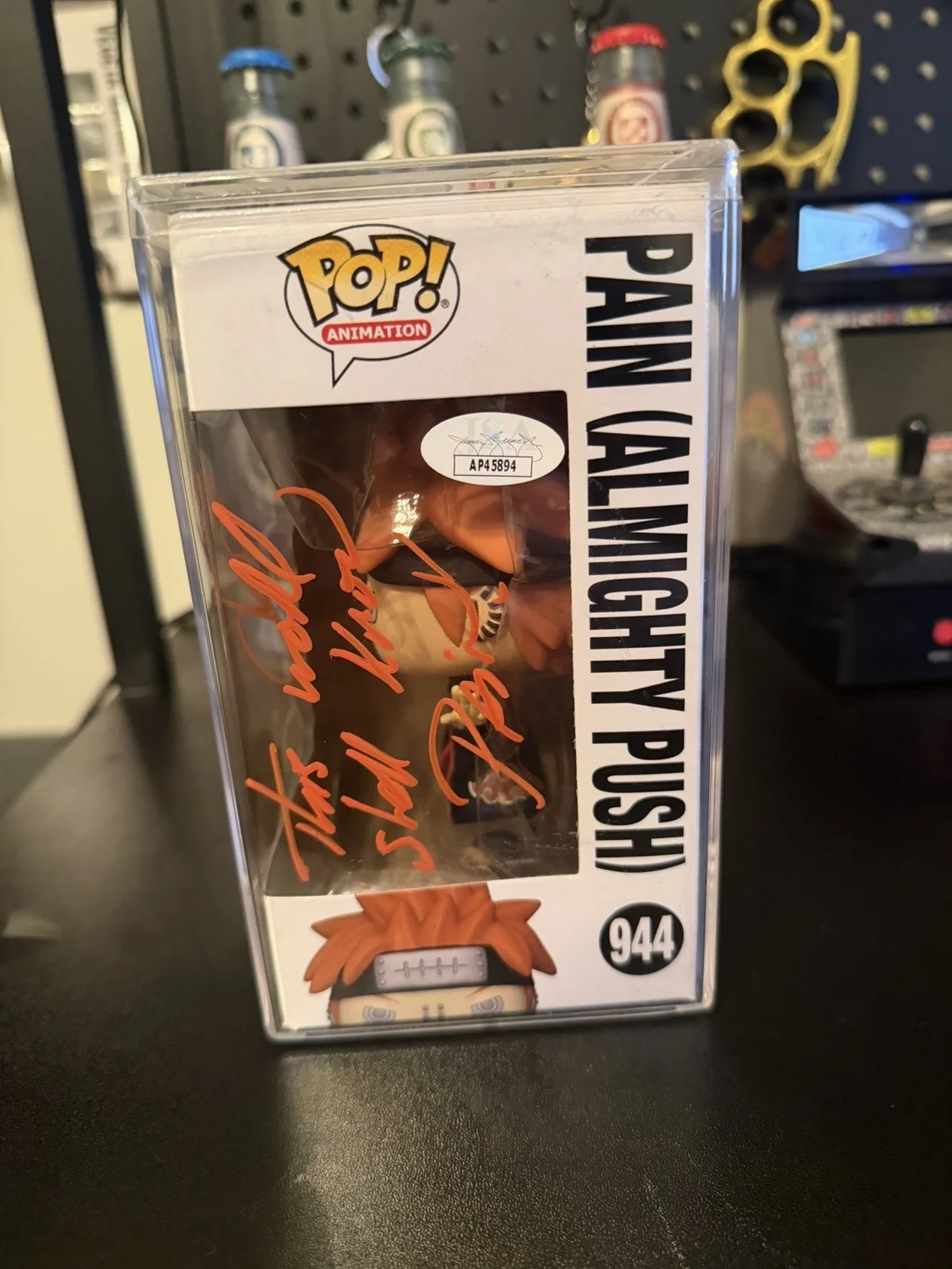 Pain — Funko Pop Naruto Shippuden Pain (Almighty Push) Autographed Glow JSA Certified, image 2
