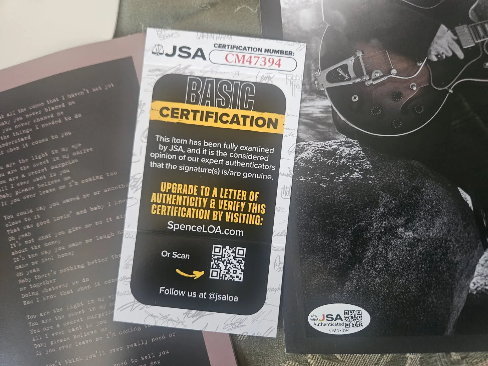 Melissa Etheridge Album insert White SUN Album JSA Certified, image 3
