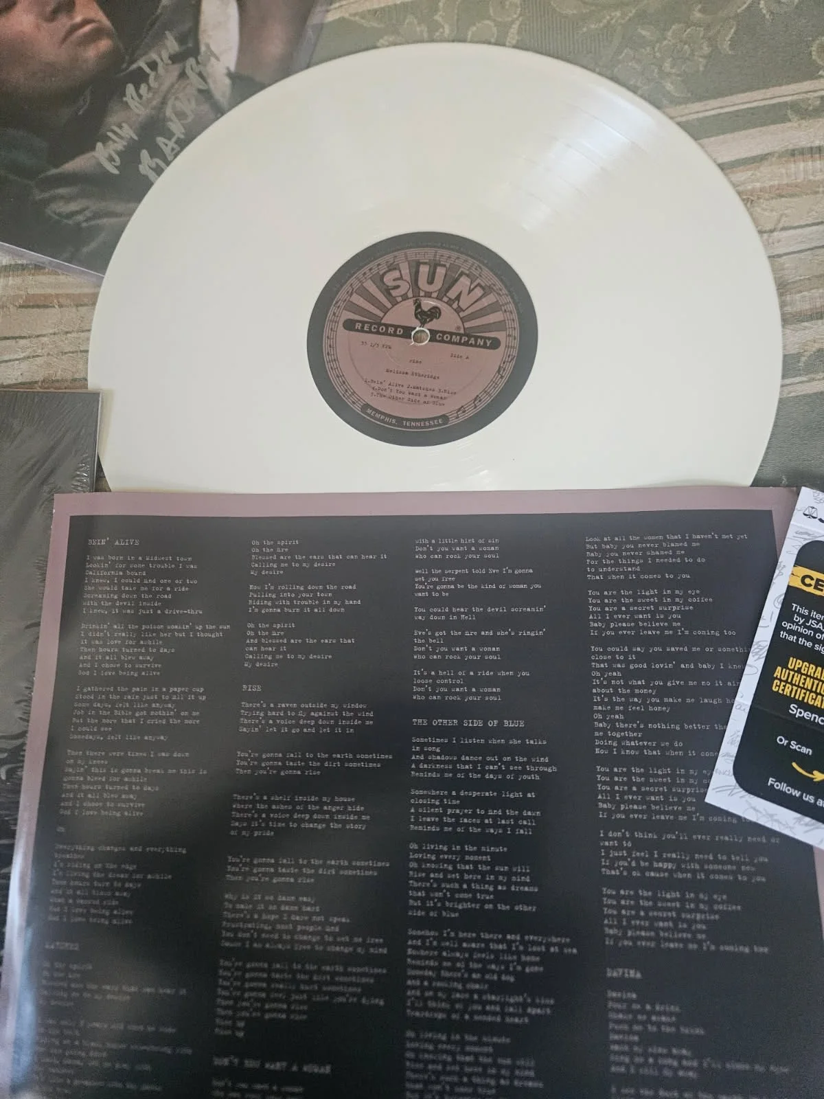 Melissa Etheridge Album insert White SUN Album JSA Certified, image 4