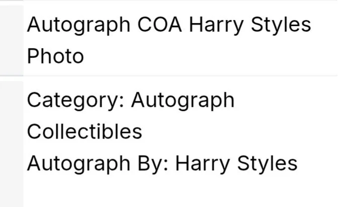 HARRY STYLES ORIGINAL AUTOGRAPH, FORMALLY ' ONE DIRECTION ' 12X8" W/COA PHOTO 🎤, изображение 5