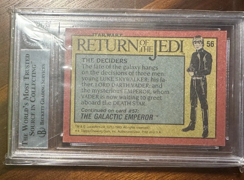 JAMES EARL JONES 1983 TOPPS STAR WARS SIGNED AUTOGRAPHED CARD BAS AUTHENTIC, image 2