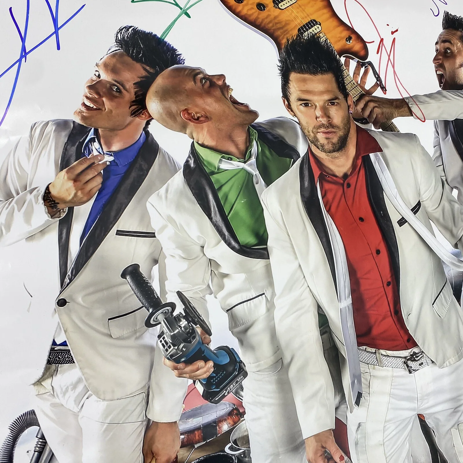 Recycled Percussion Signed Rock Band Poster Collectible 36x24 Autographed, изображение 4
