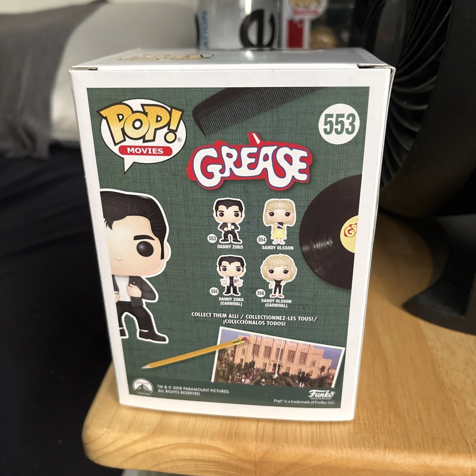John Travolta — John Travolta Signed Funko Pop #553 Danny Zuko (Grease) - Beckett COA, image 4