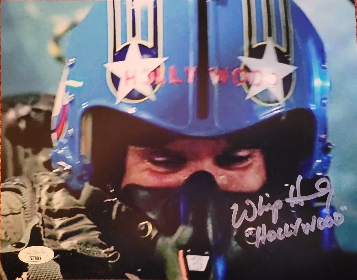 Whip Hubely — Whip Hubley signed 8x10 photo Hollywood Top Gun JSA coa