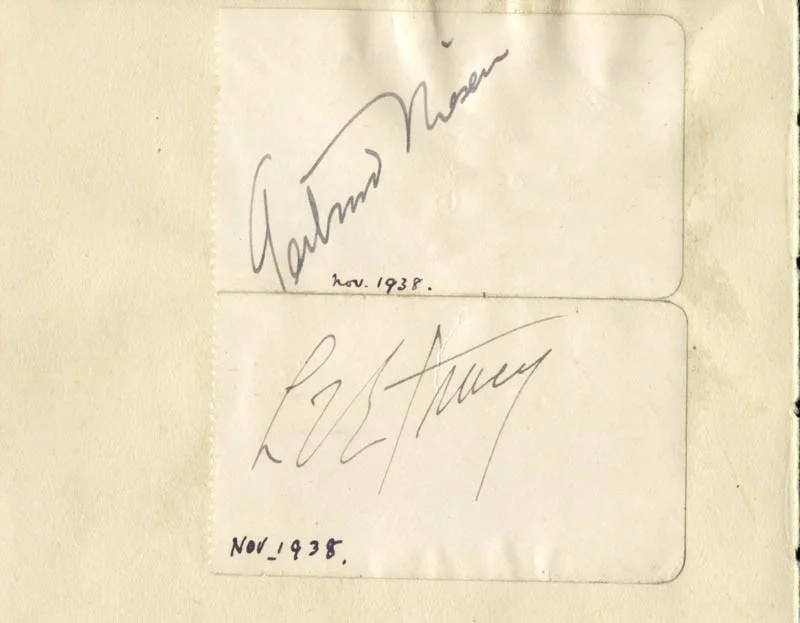 Gertrude Niesen, Lee Tracy — GERTRUDE NIESEN - AUTOGRAPH CIRCA 1938 CO-SIGNED BY: LEE TRACY