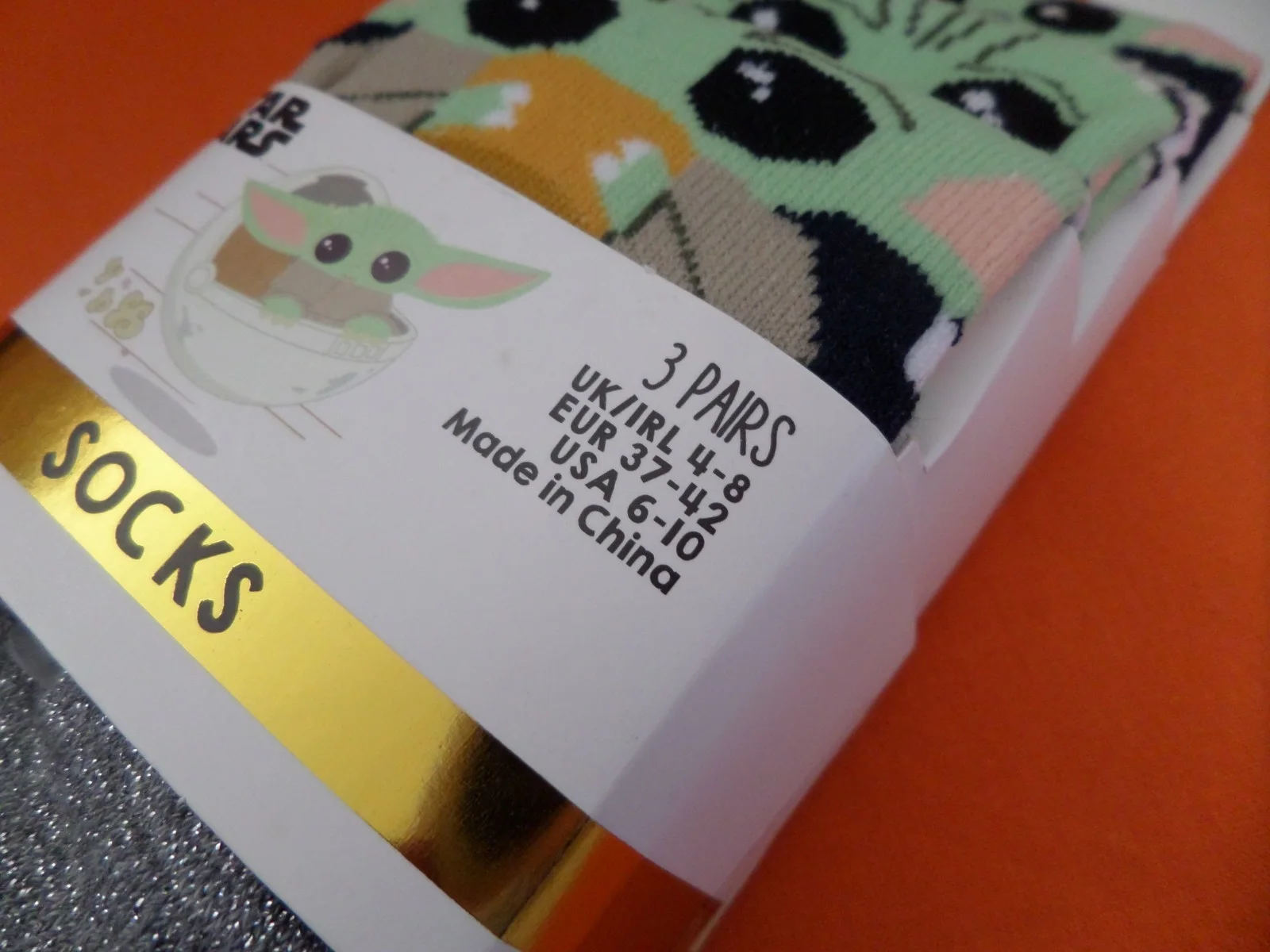 Star Wars Grogu from The Mandalorian 3 Pairs Ladies Socks UK 4-8 NEW! The Child, изображение 3