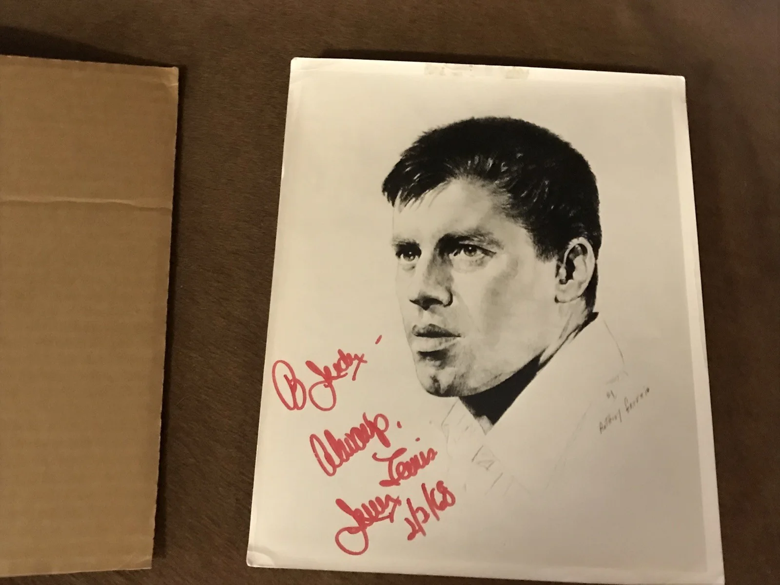 JERRY LEWIS Hand Signed Celebrity Photo Print Anthony Gruerio Leonard Stone G+, image 2