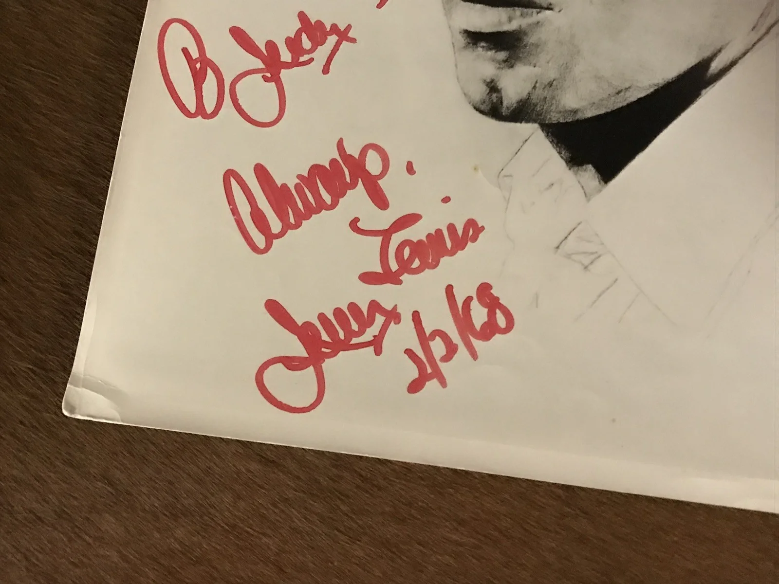 JERRY LEWIS Hand Signed Celebrity Photo Print Anthony Gruerio Leonard Stone G+, image 3