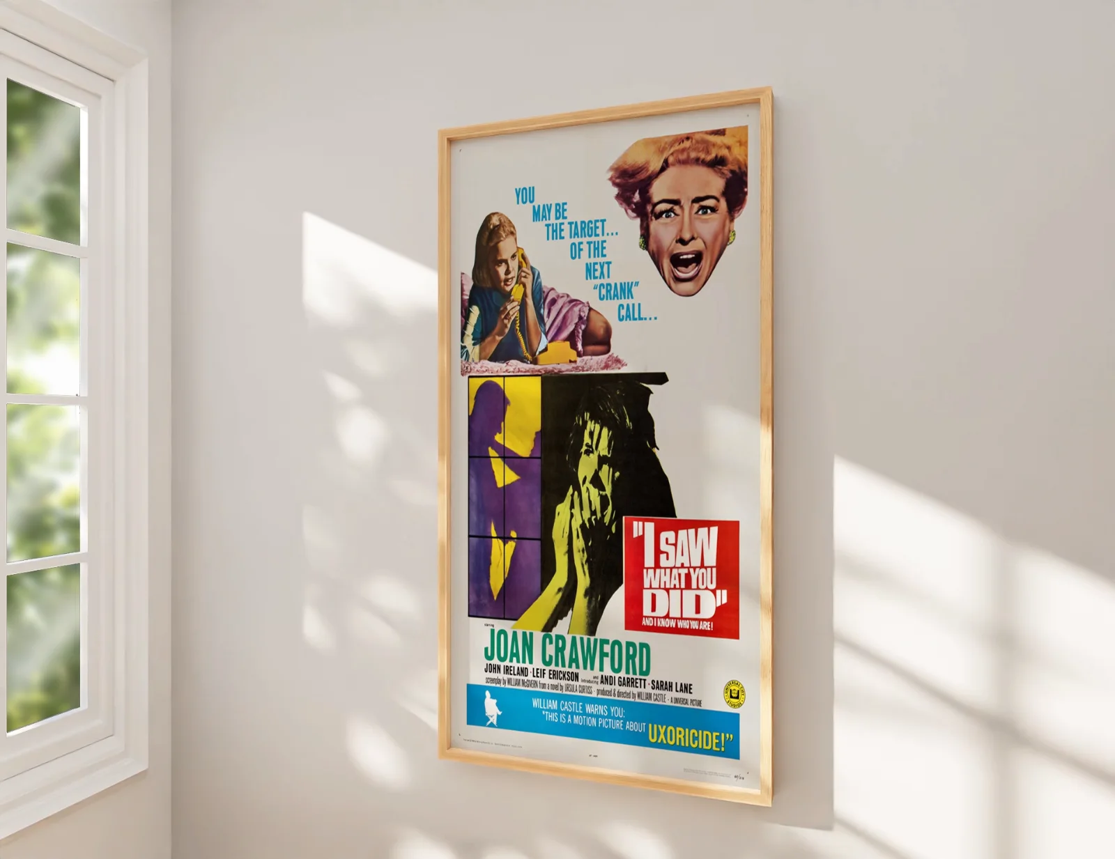 I Saw What You Did - 1965 Horror / Crime Film Restored 27.2" x 41" US One Sheet, изображение 2